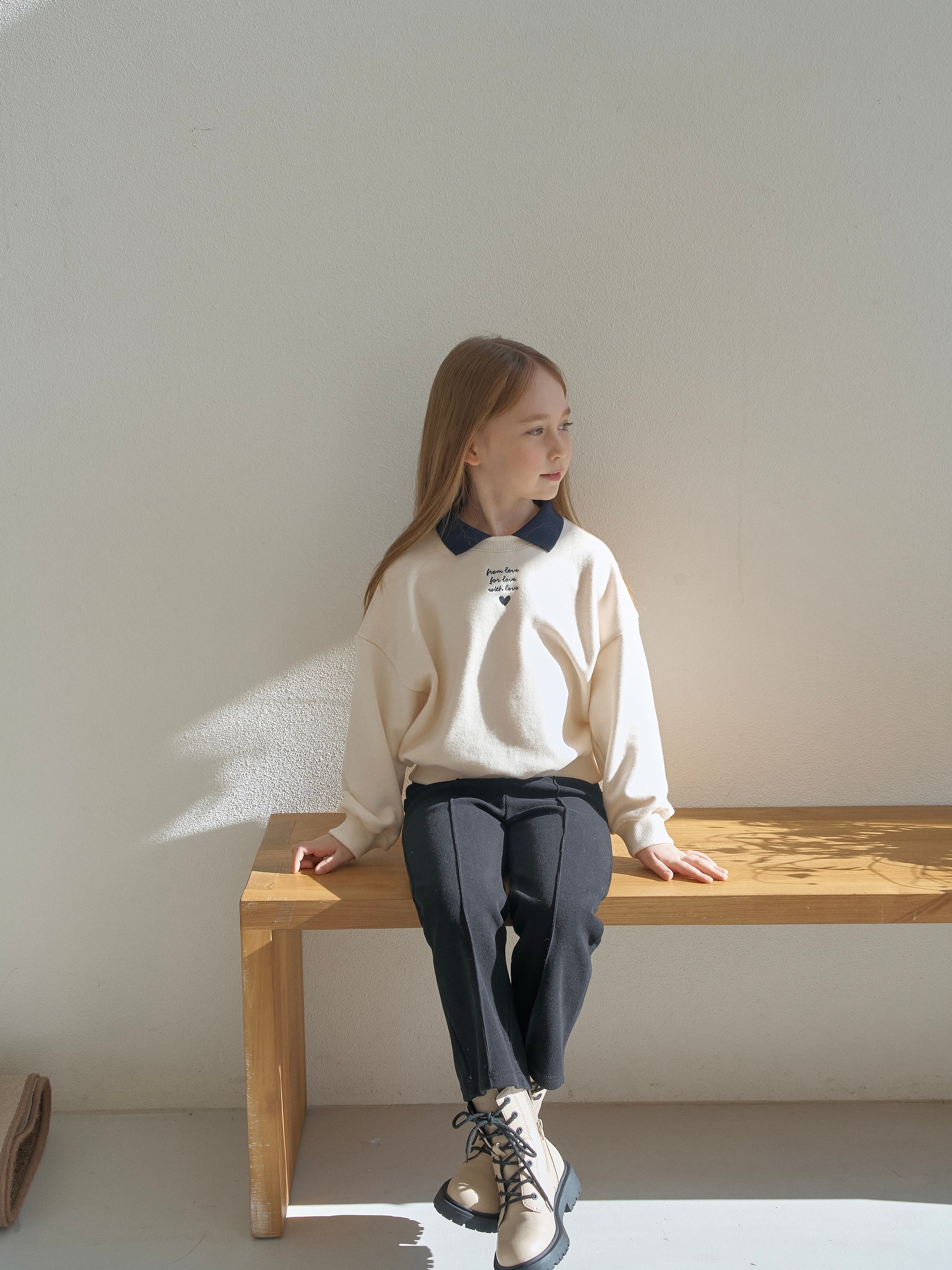 Pintuck bootcut pants