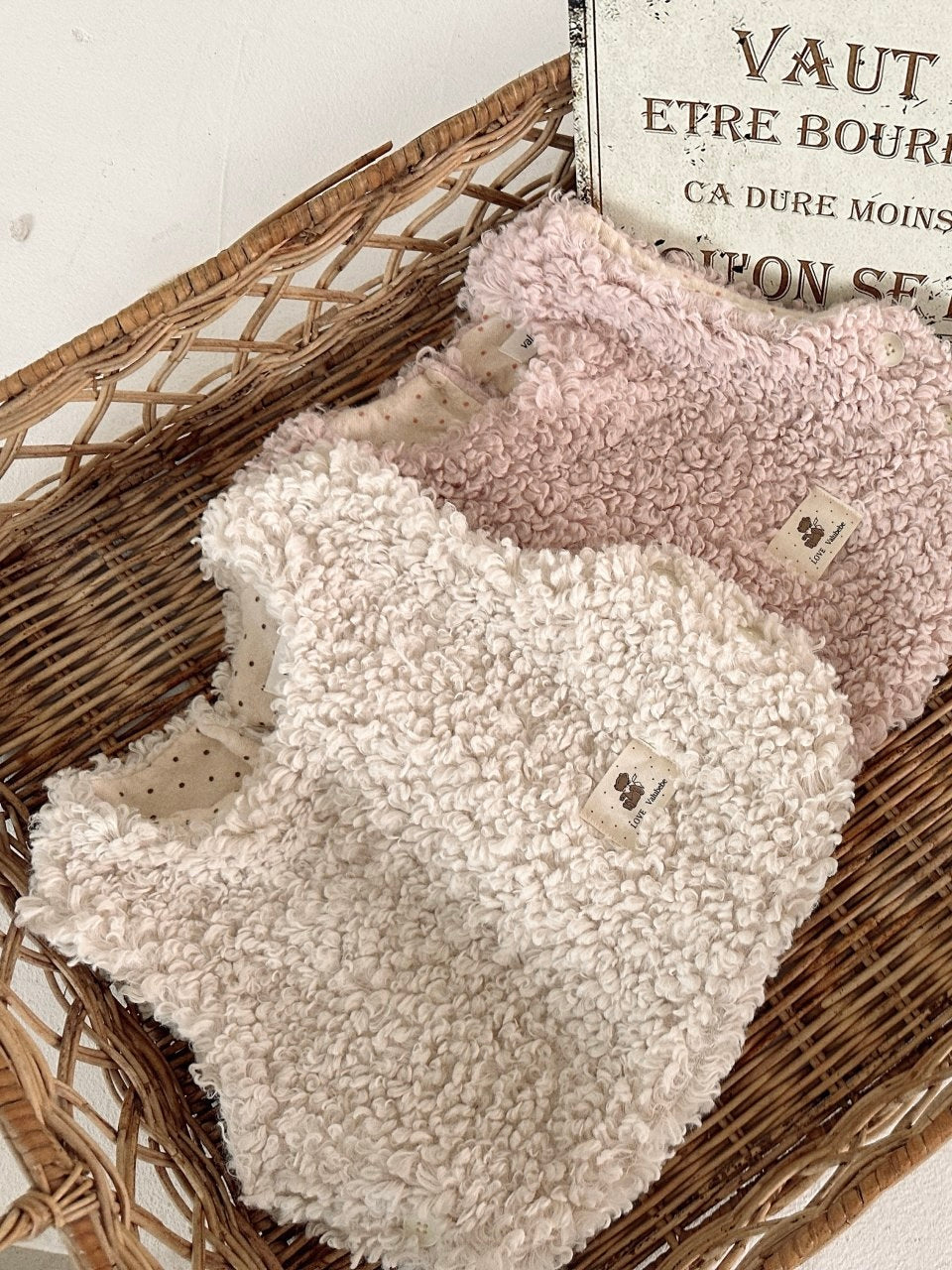 Baby lamb boa vest