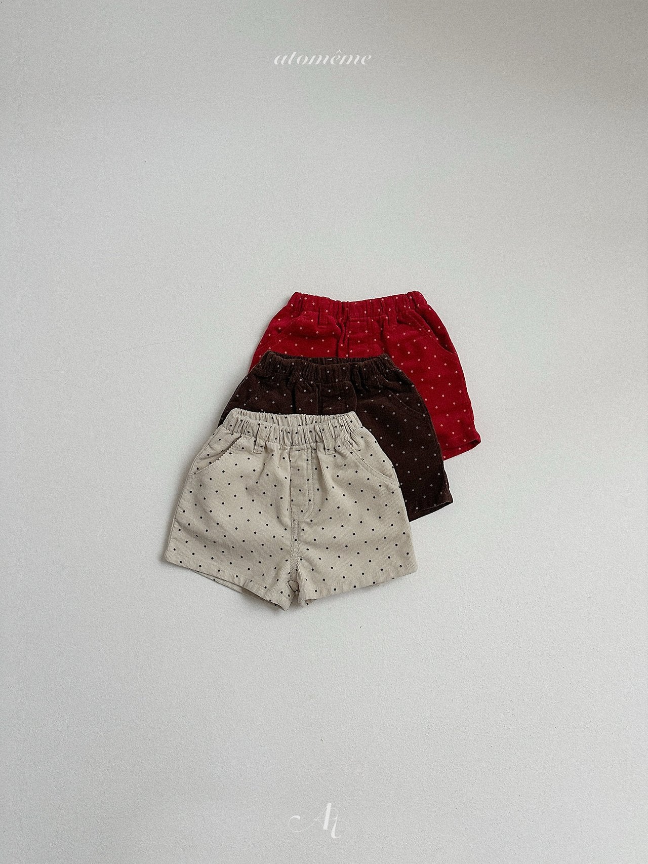 Dot corduroy pants