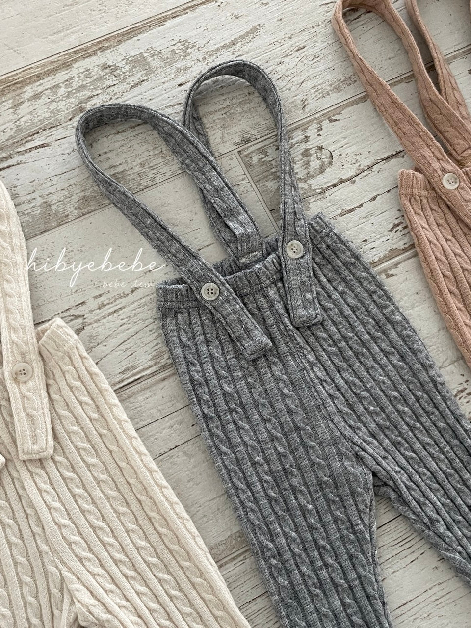 Ellis knit suspender leggings set