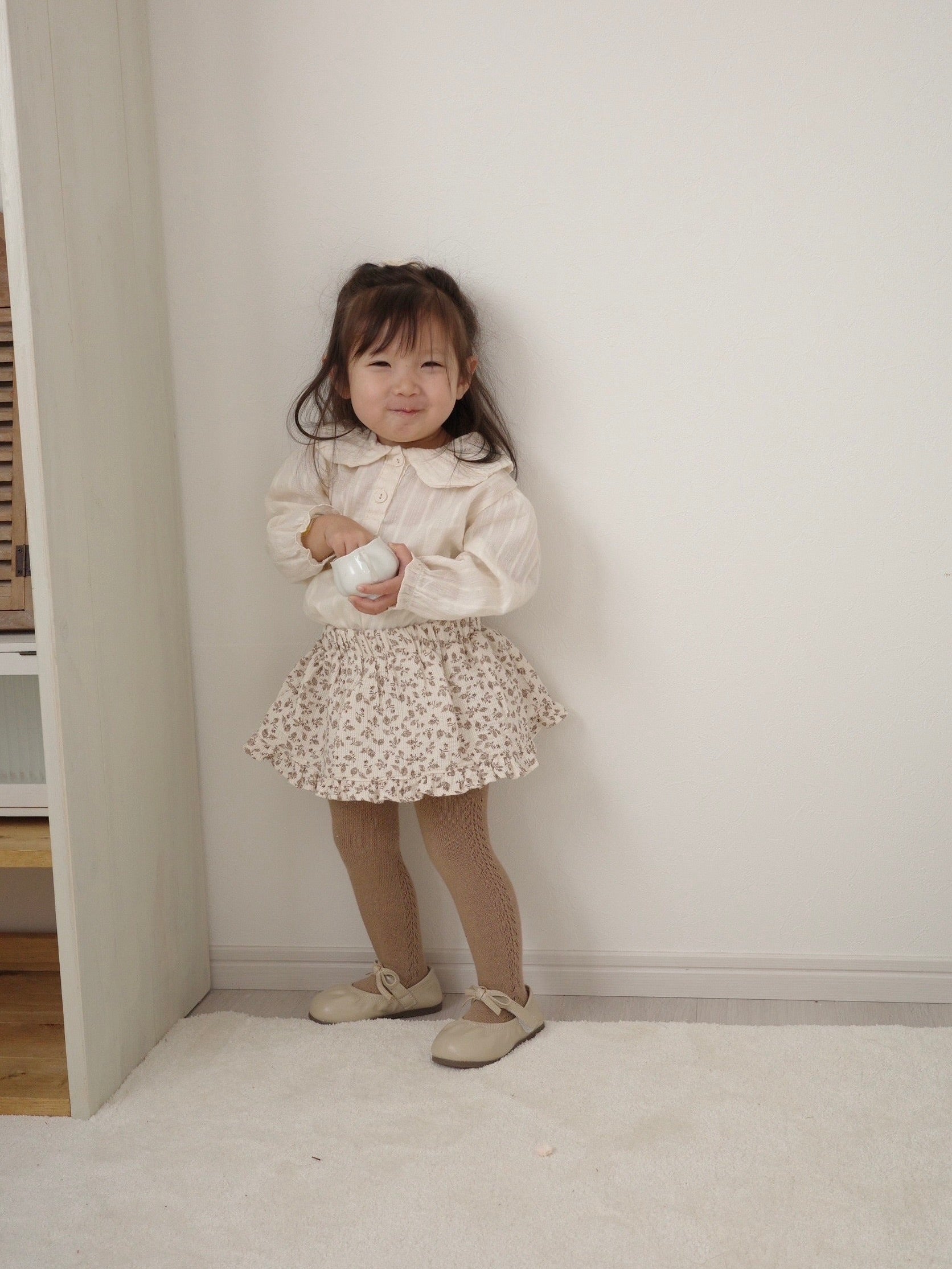 Flower frill cancan skirt