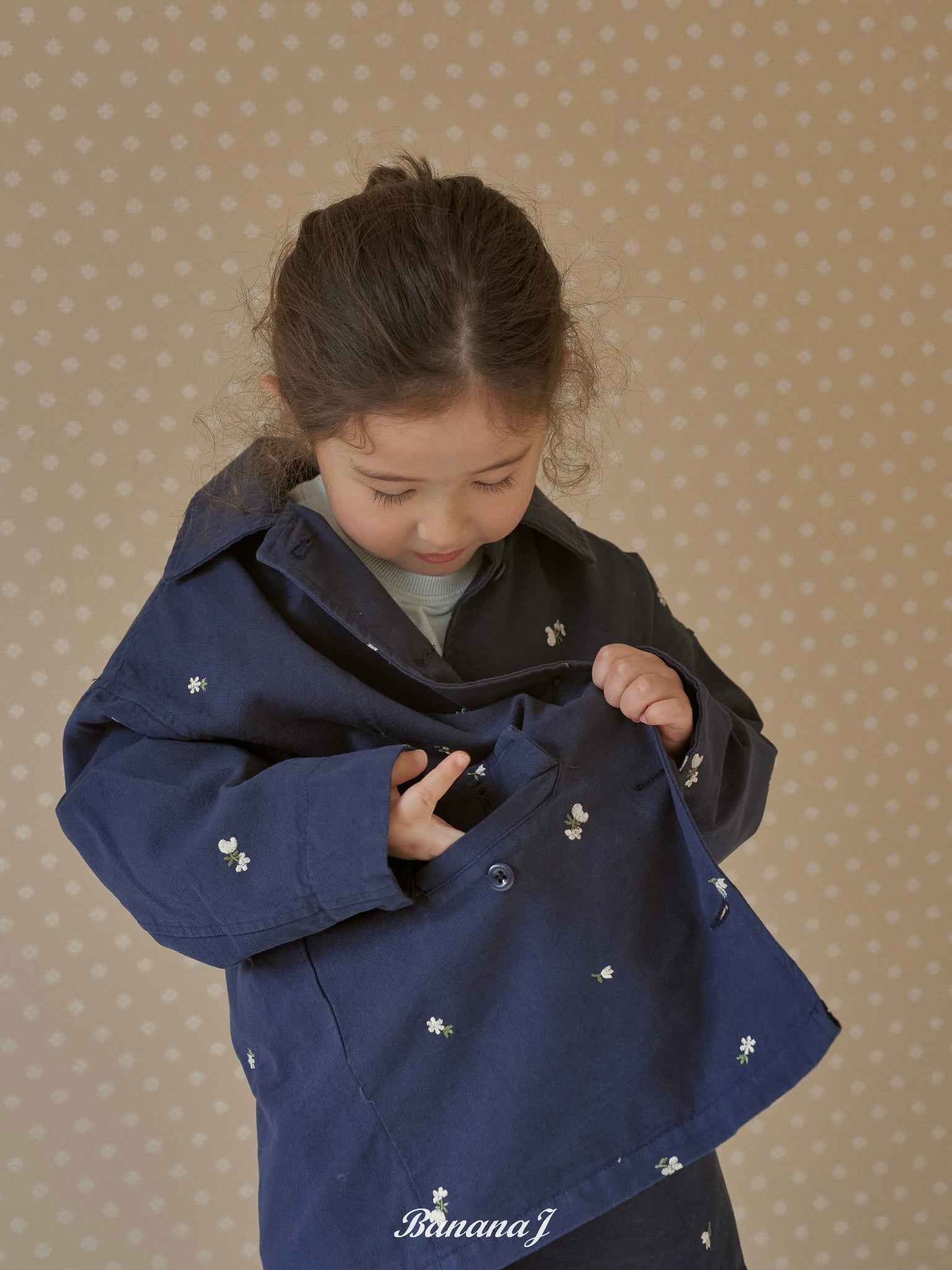 Floral embroidery jacket