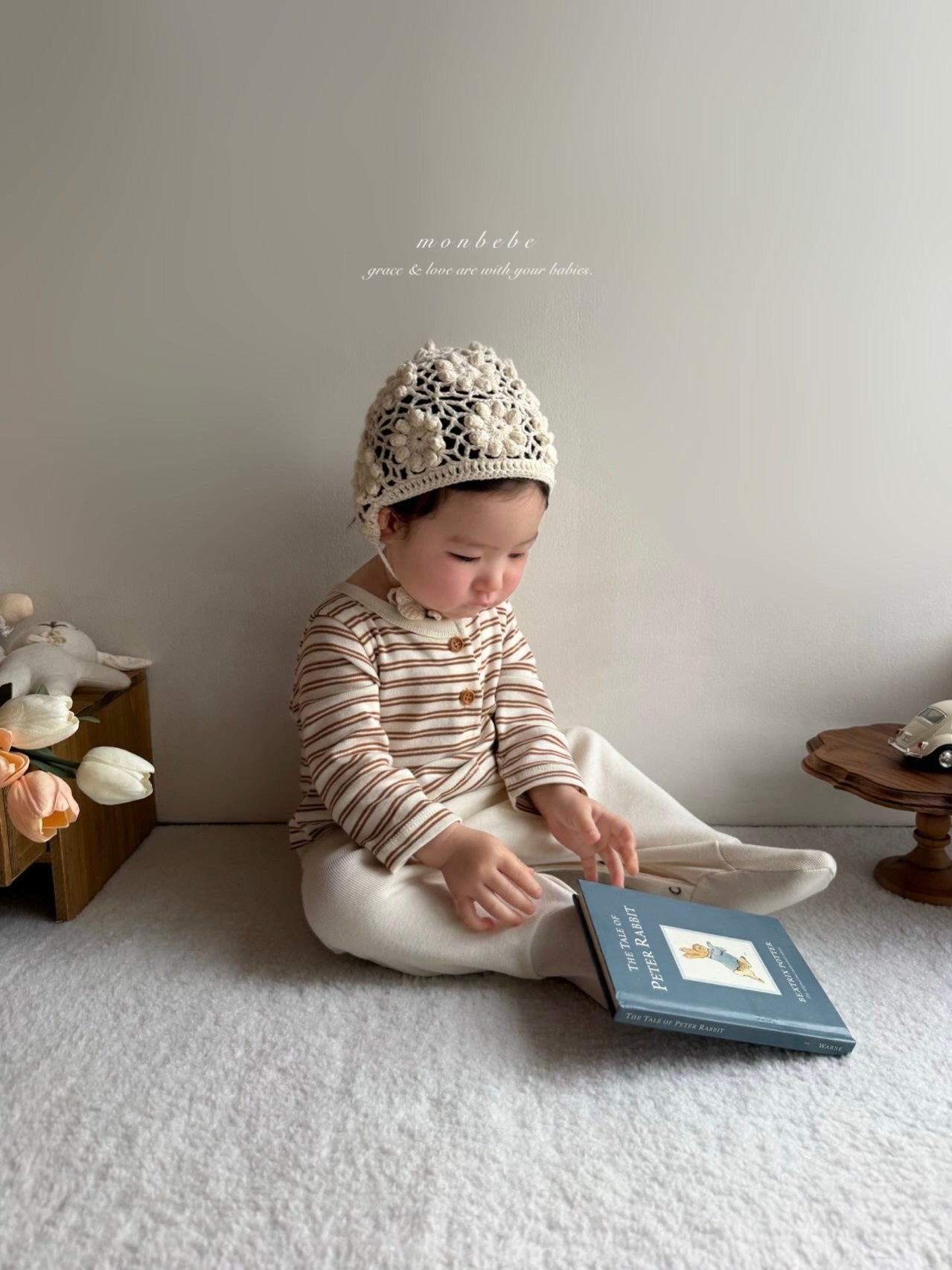 Striped contrast rompers