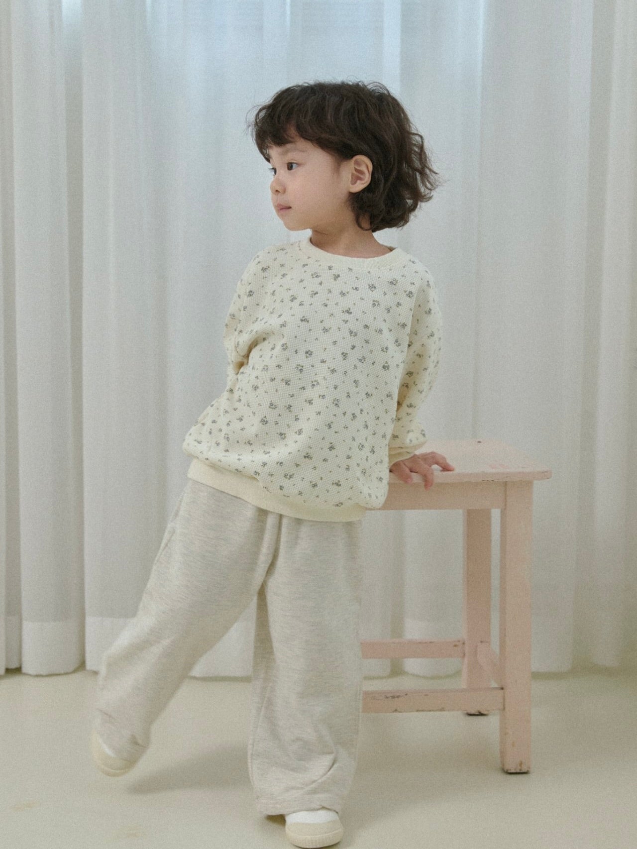 Flower waffle sweatshirt