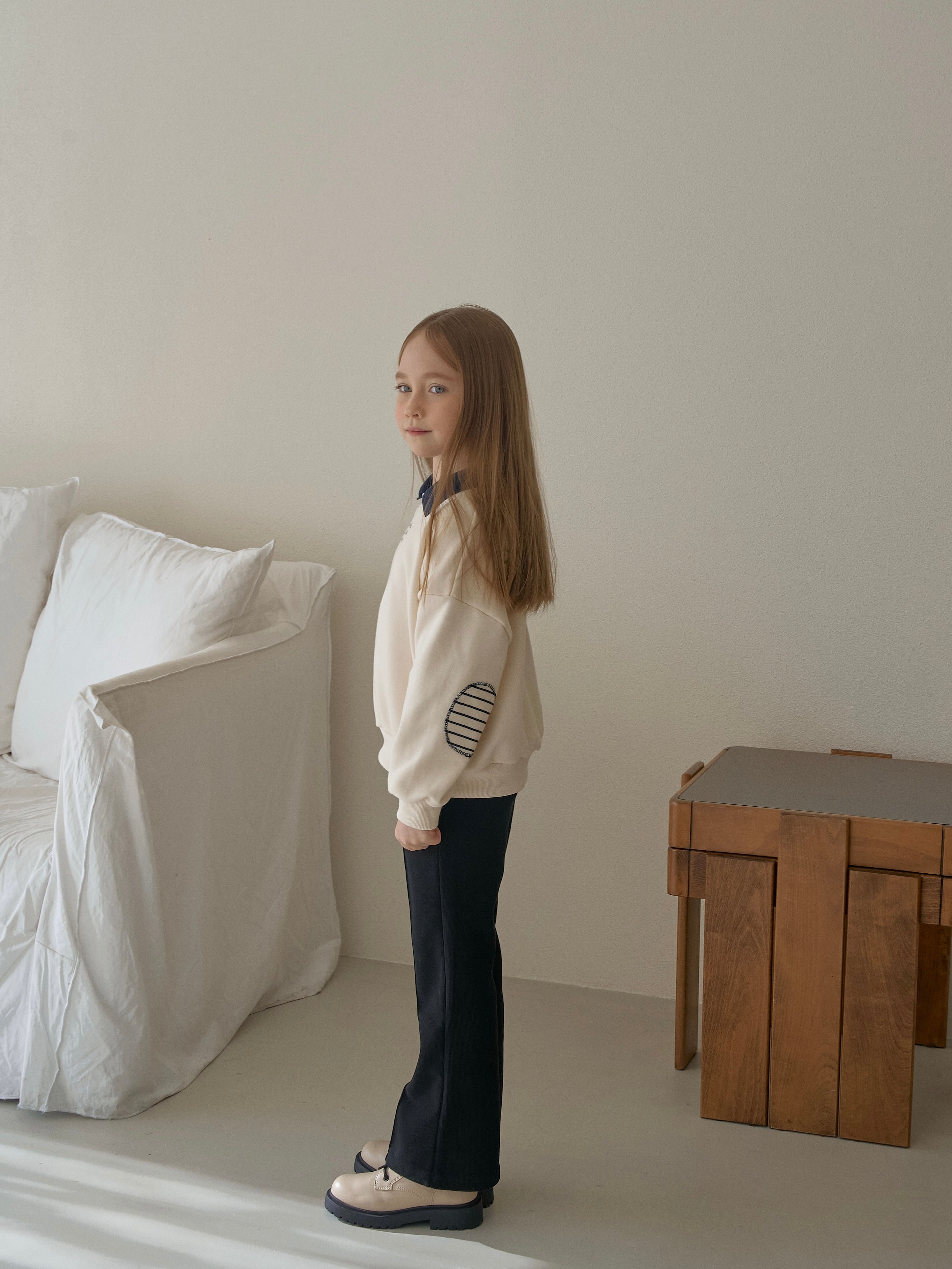 Pintuck bootcut pants