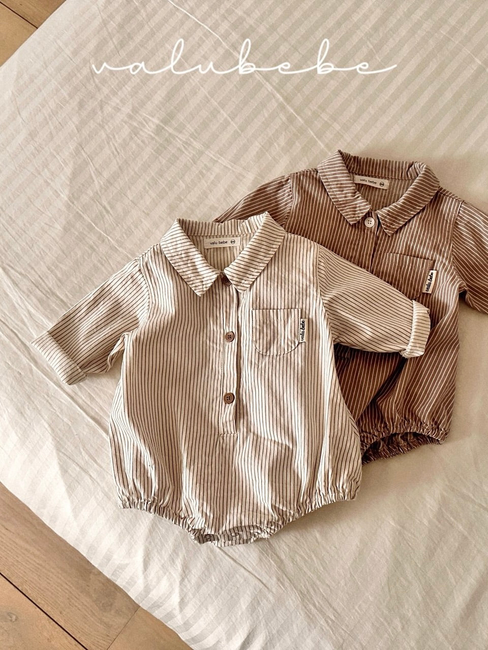 Striped shirt rompers