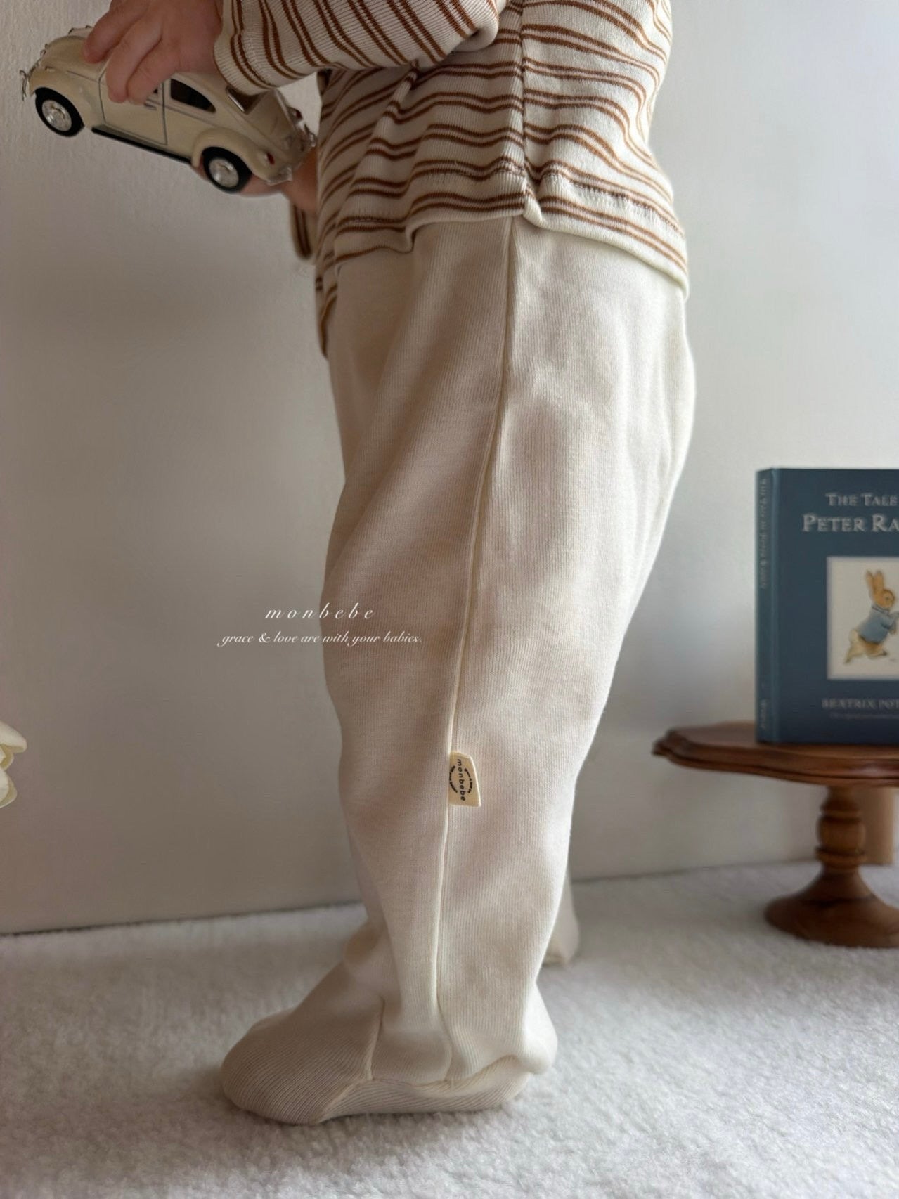 Striped contrast rompers