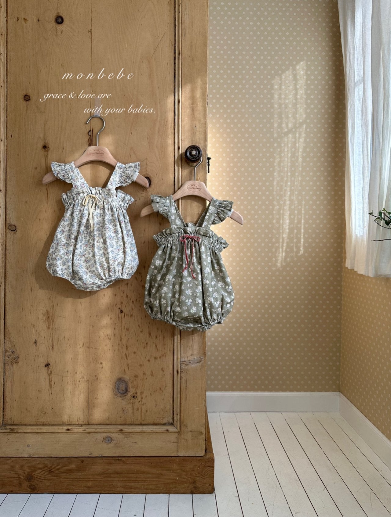 Flower frill rompers