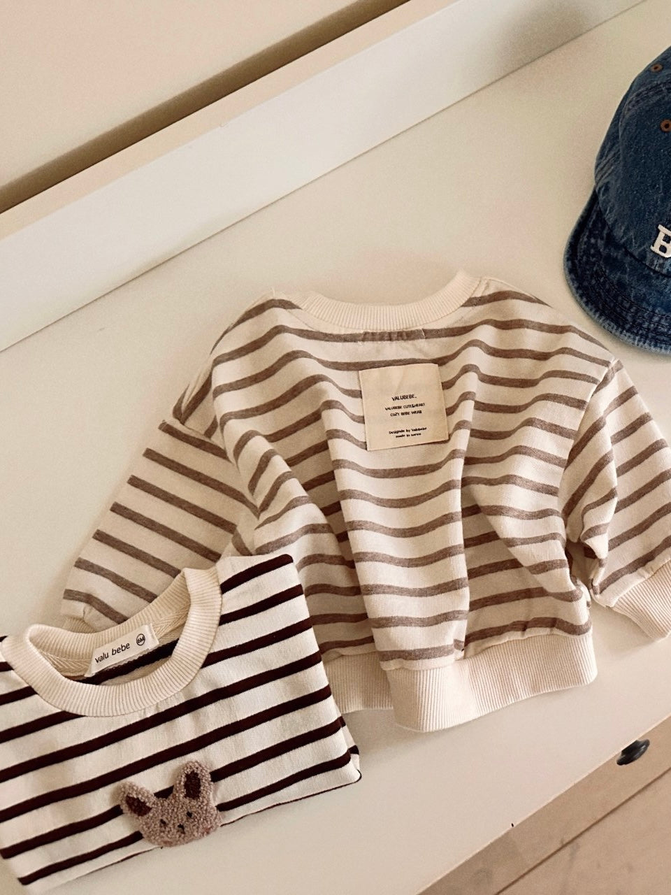 Bunny stripe sweatshirt