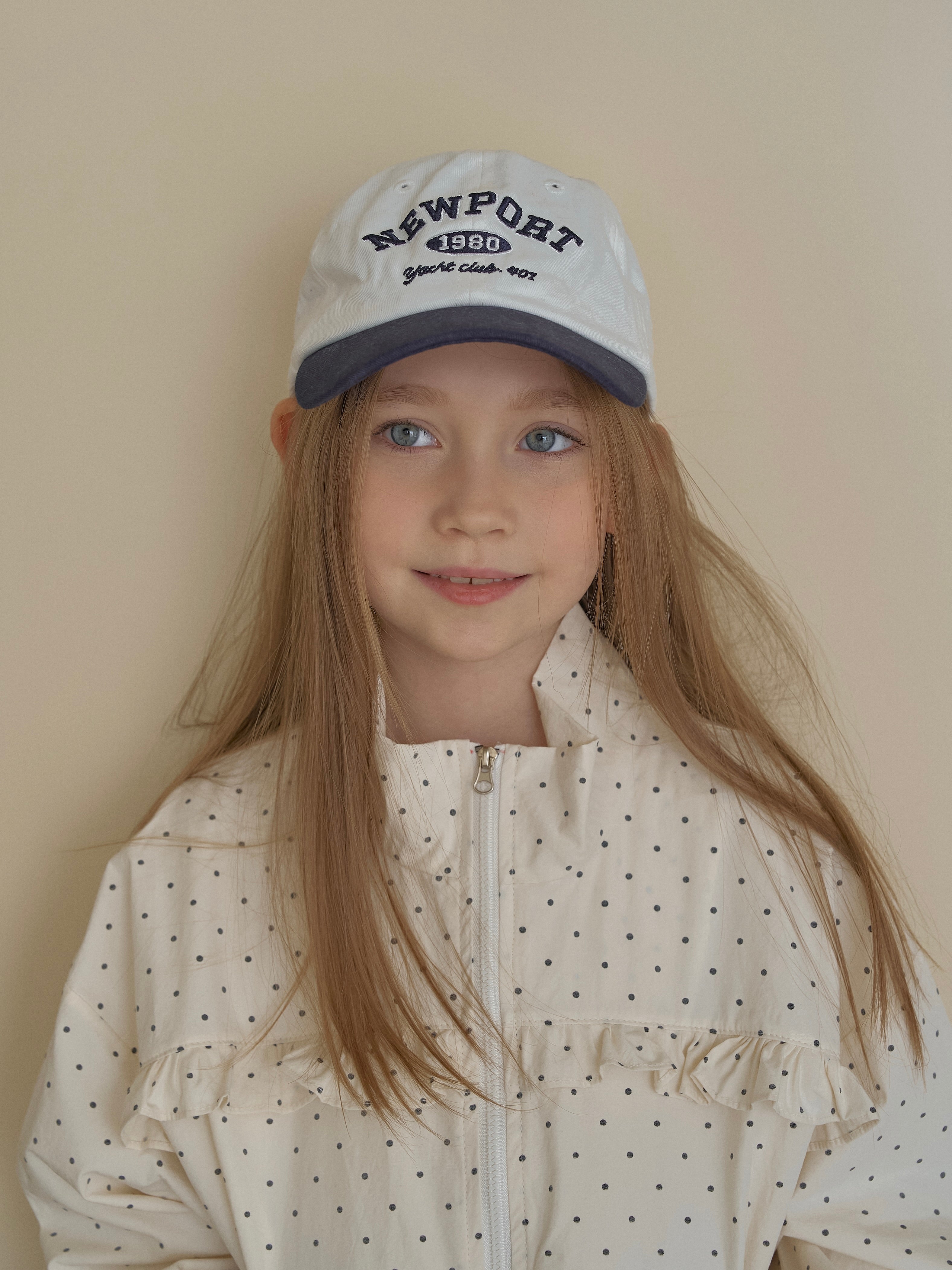 Polka dot zip up jacket