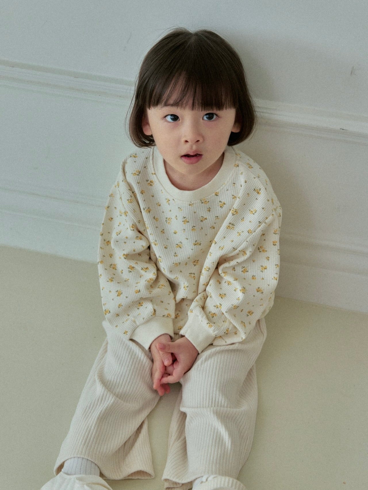 Flower waffle sweatshirt