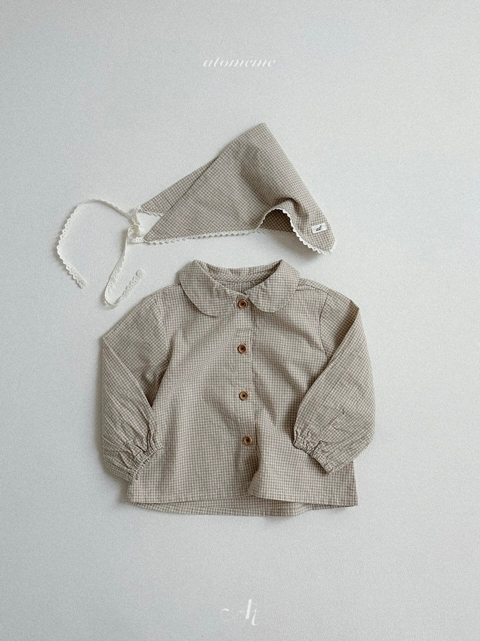 Ini check pattern blouse