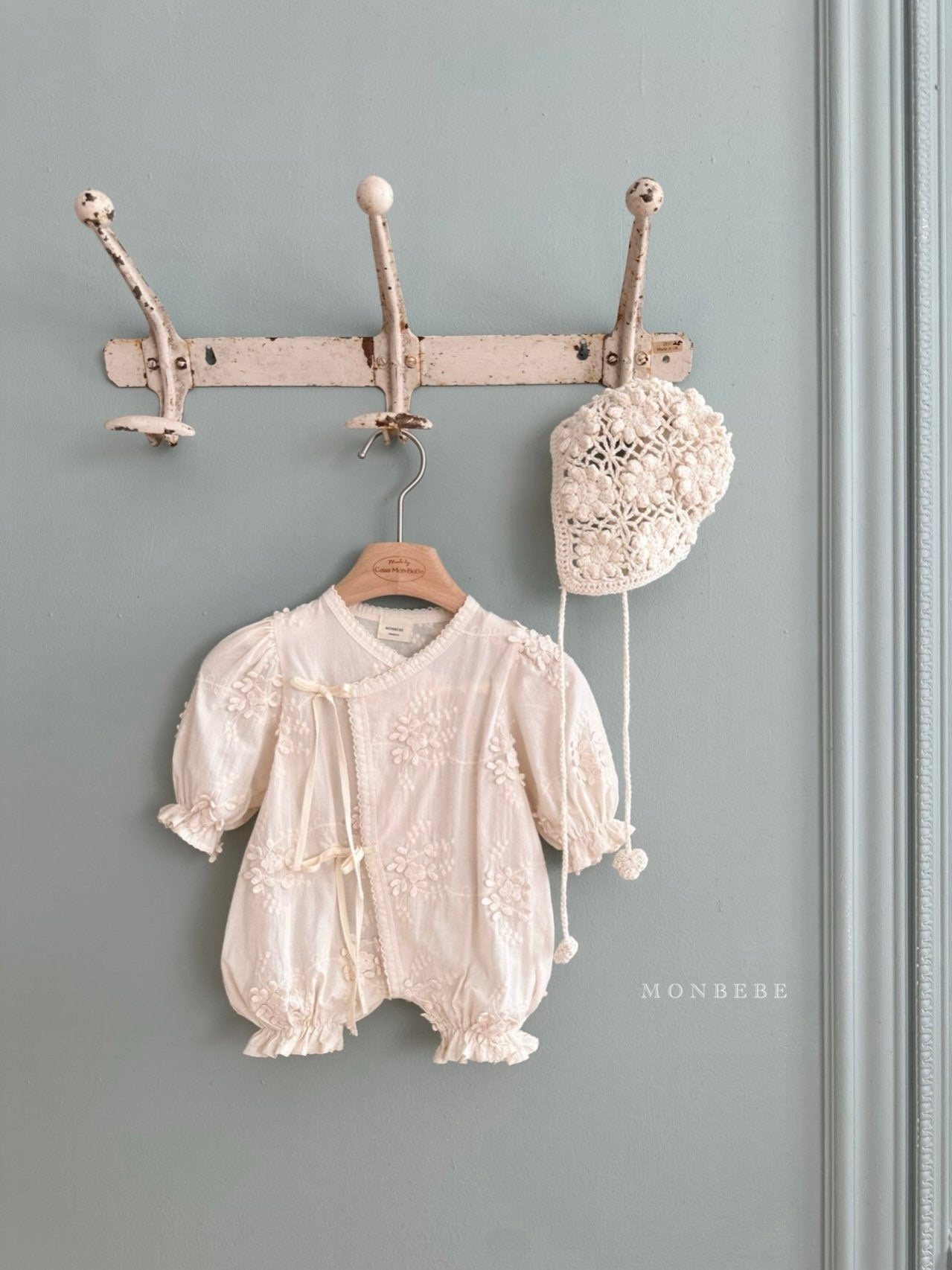 Flora newborn rompers