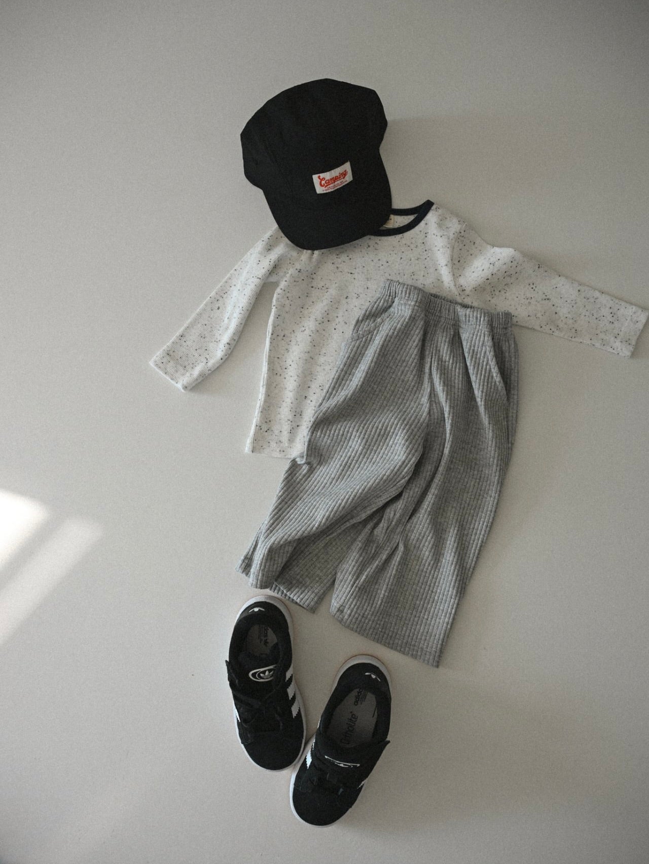 Spring ribbed wide pants