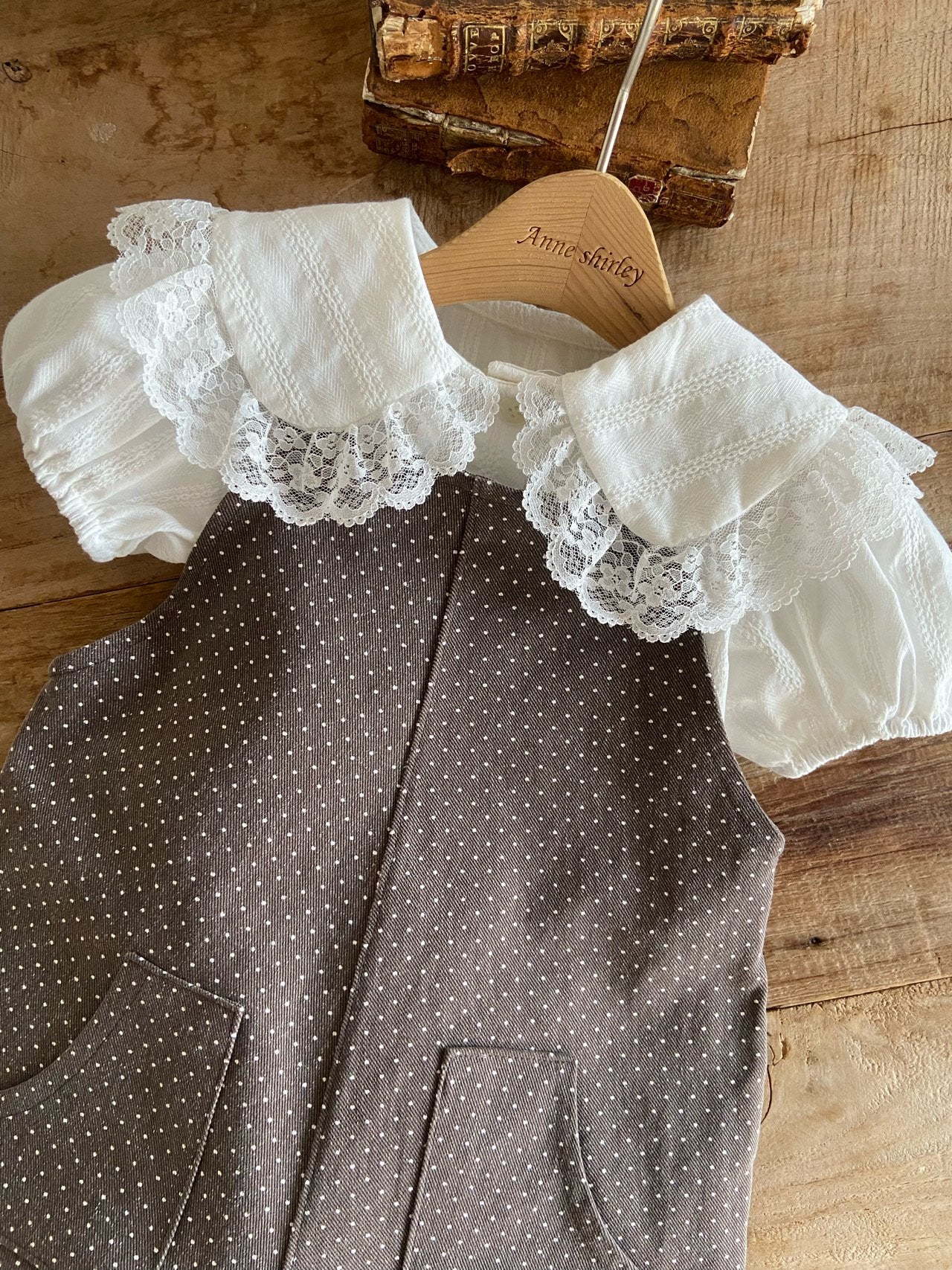 Polka dot overall
