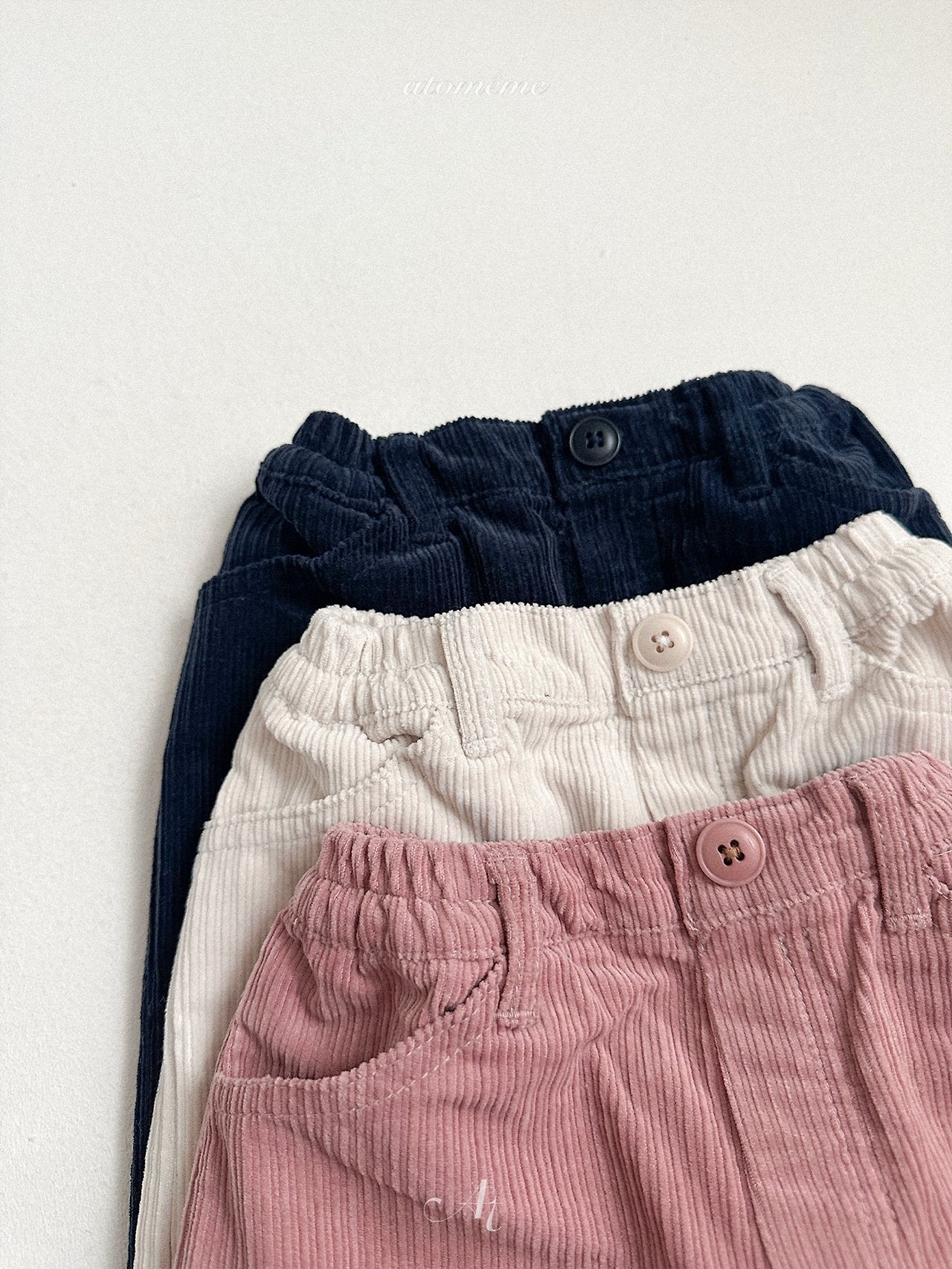 Crepe corduroy pants