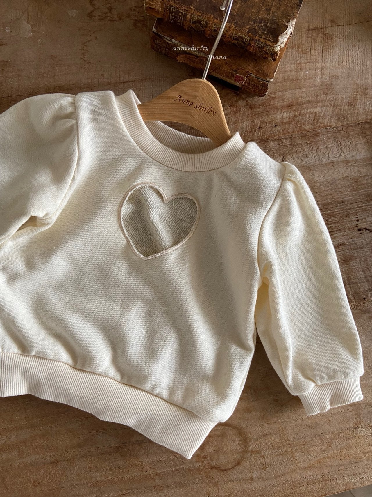 Waffle knit sweatshirt