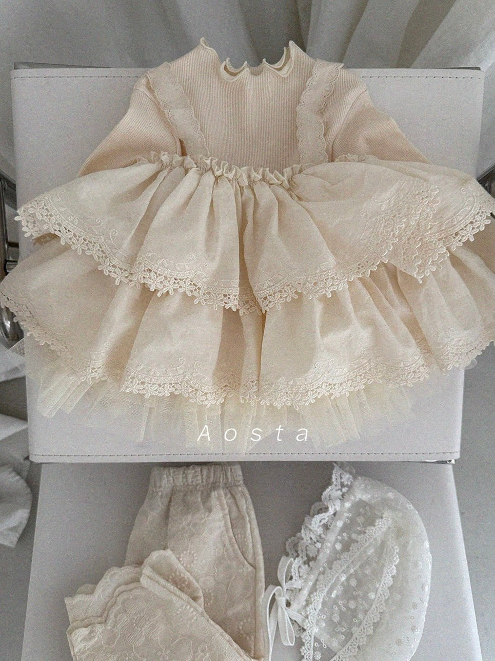Lace tiered blouse