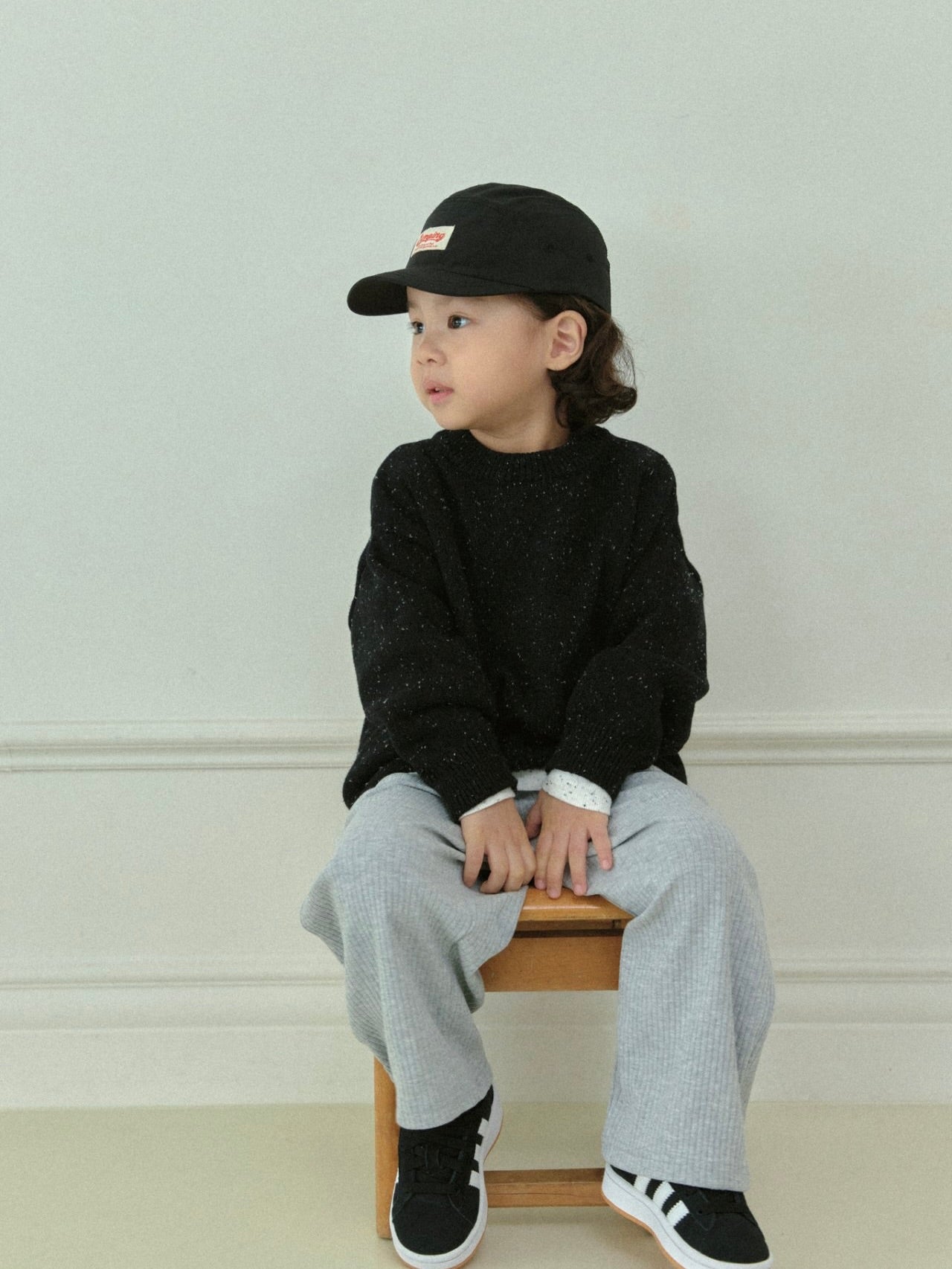 Spring ribbed wide pants