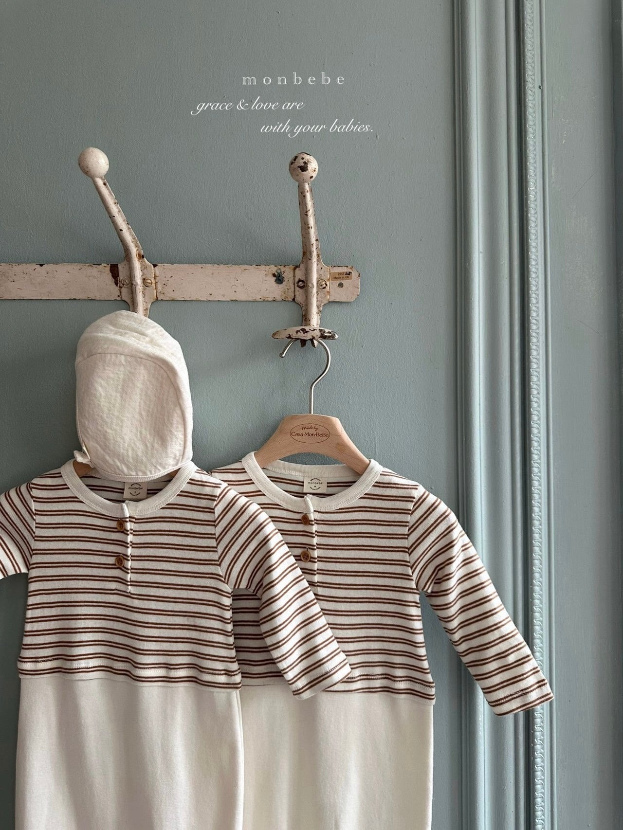 Striped contrast rompers