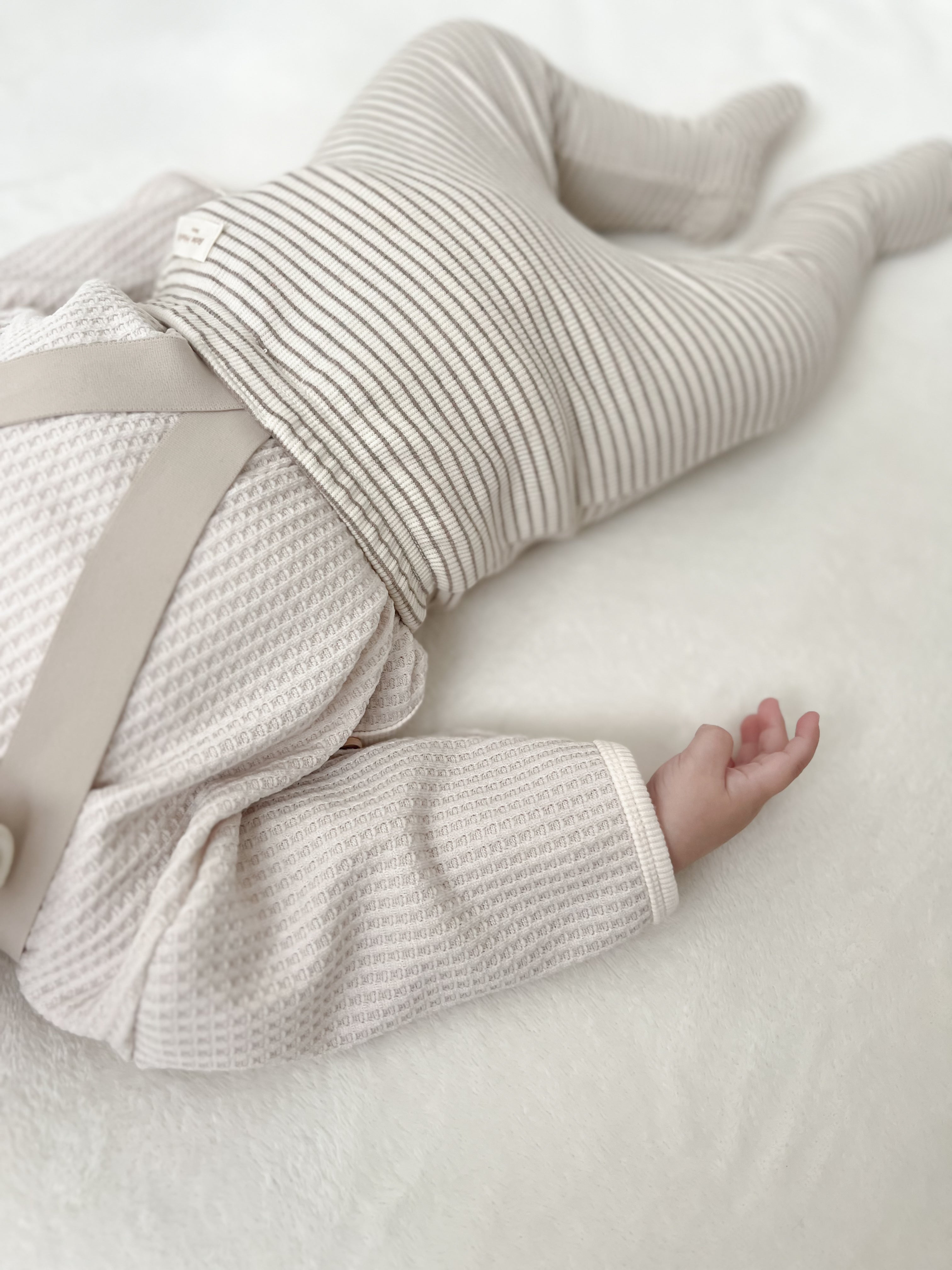 Bebe stripe suspender leggings