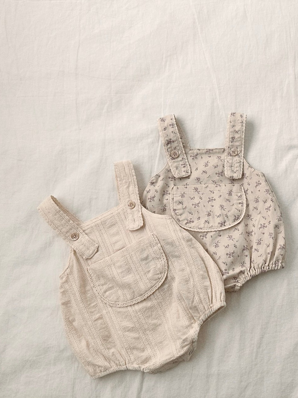 Lace suspender rompers (baby)
