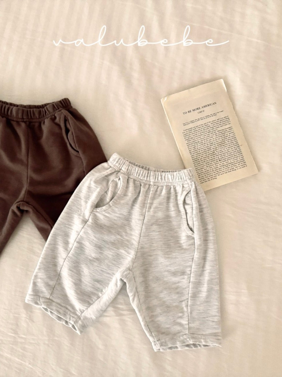 Fron slit ribbed pants