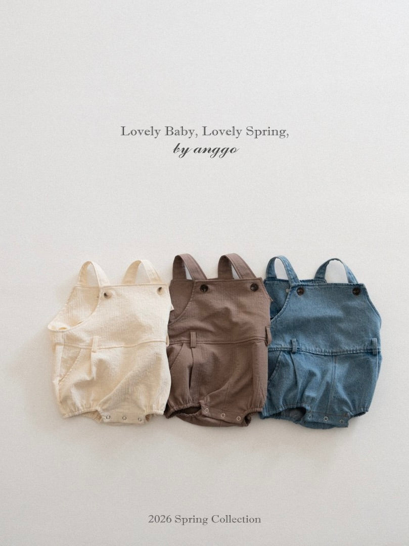 Pine overall rompers