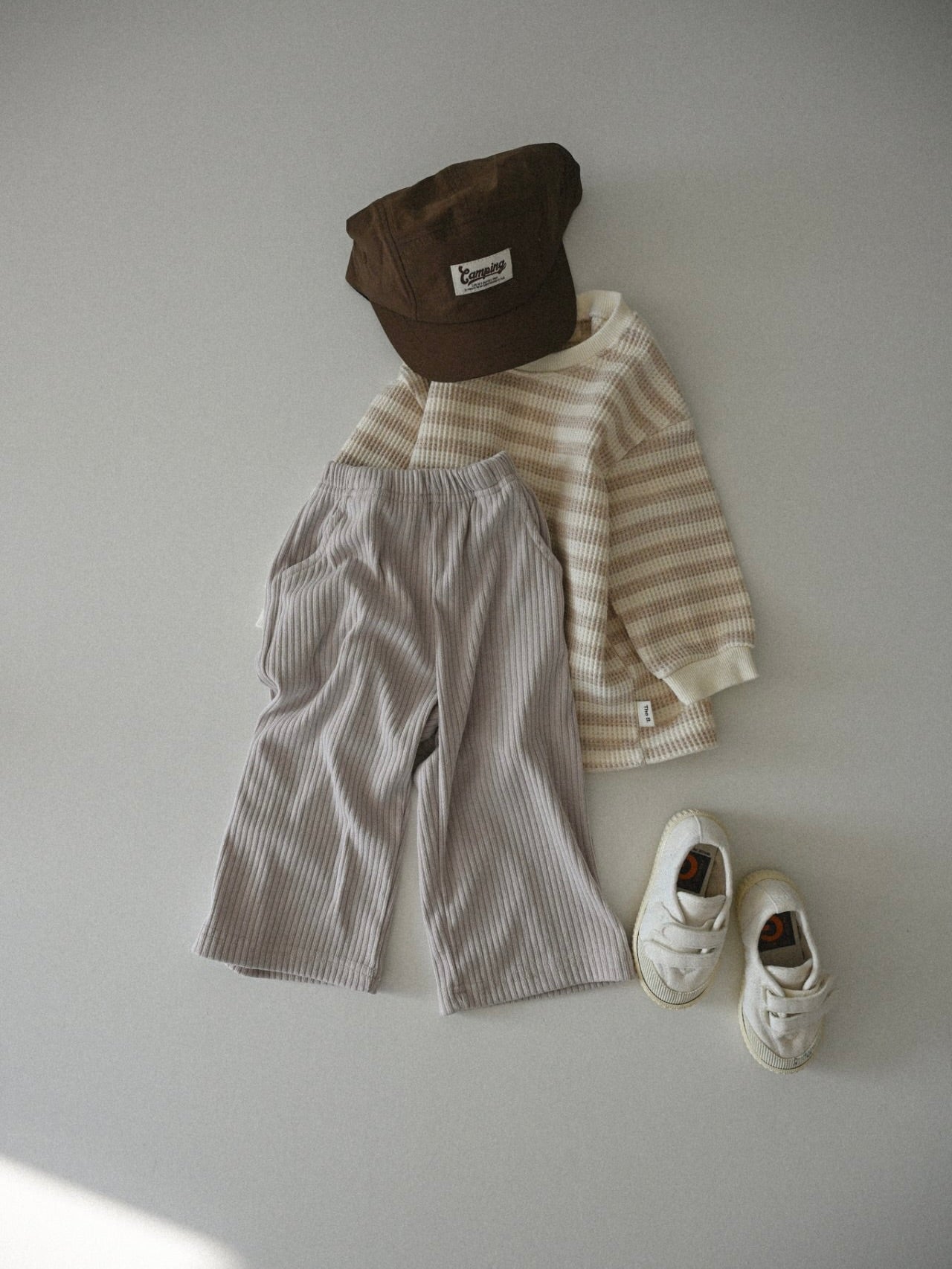 Spring ribbed wide pants