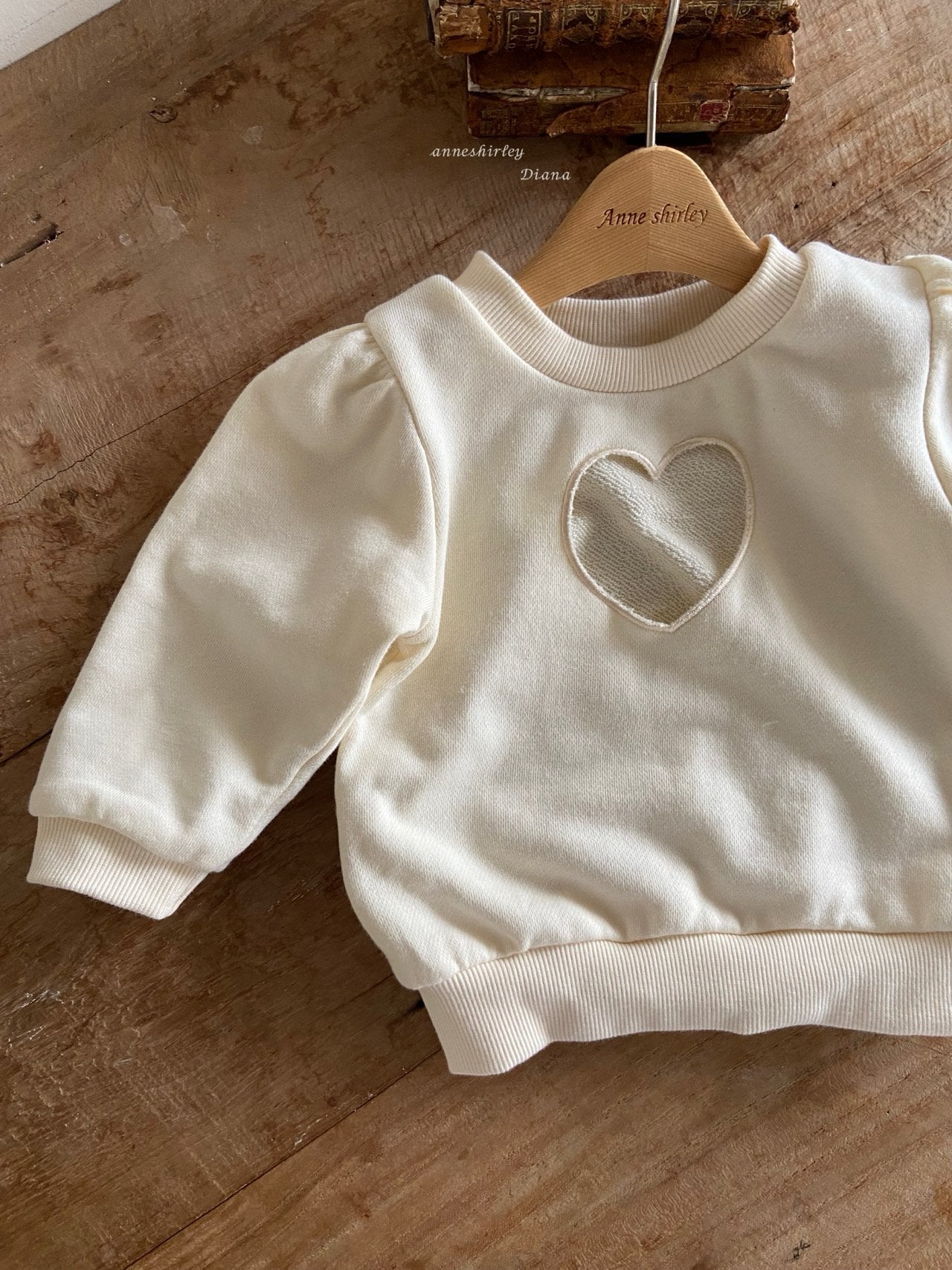 Waffle knit sweatshirt