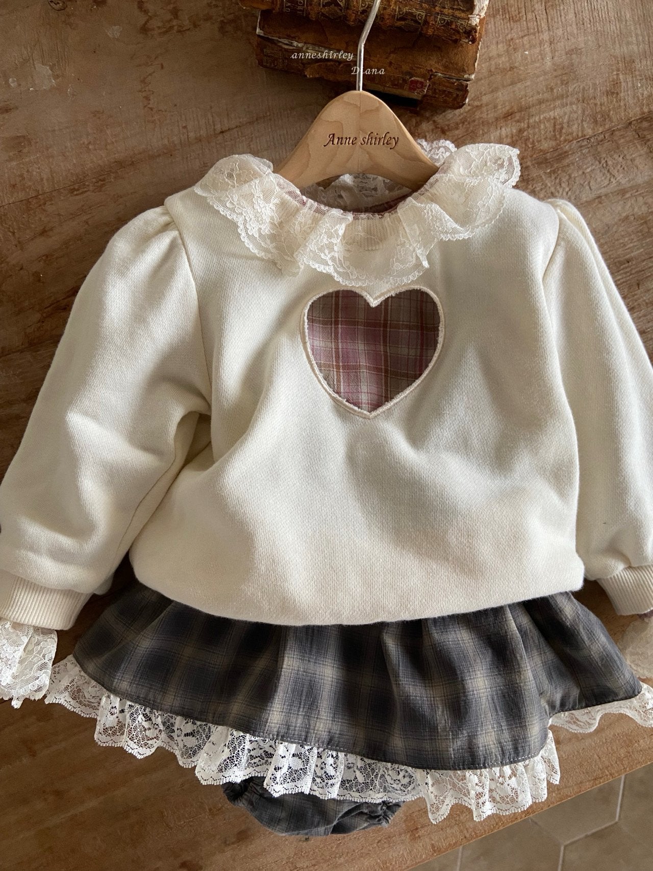 Waffle knit sweatshirt