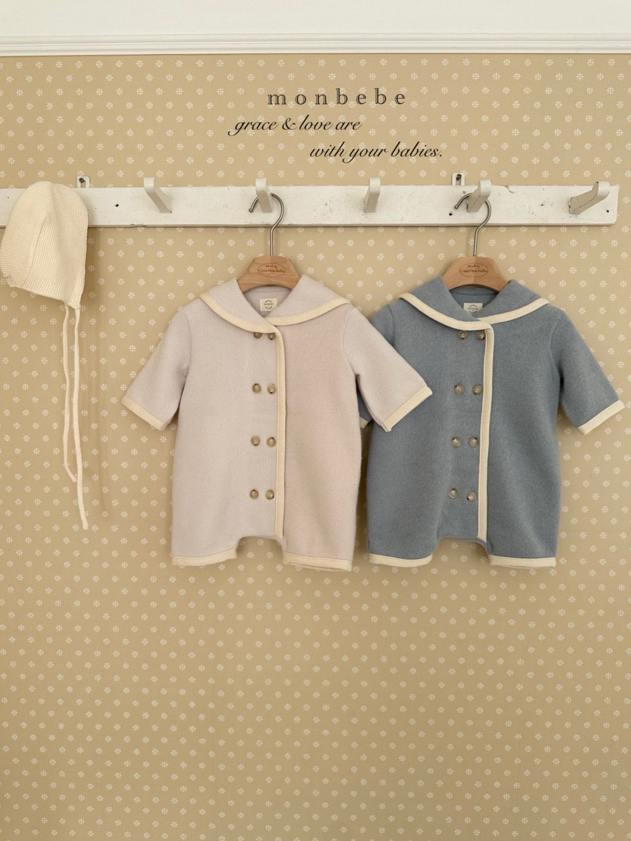 Handmade sailor rompers