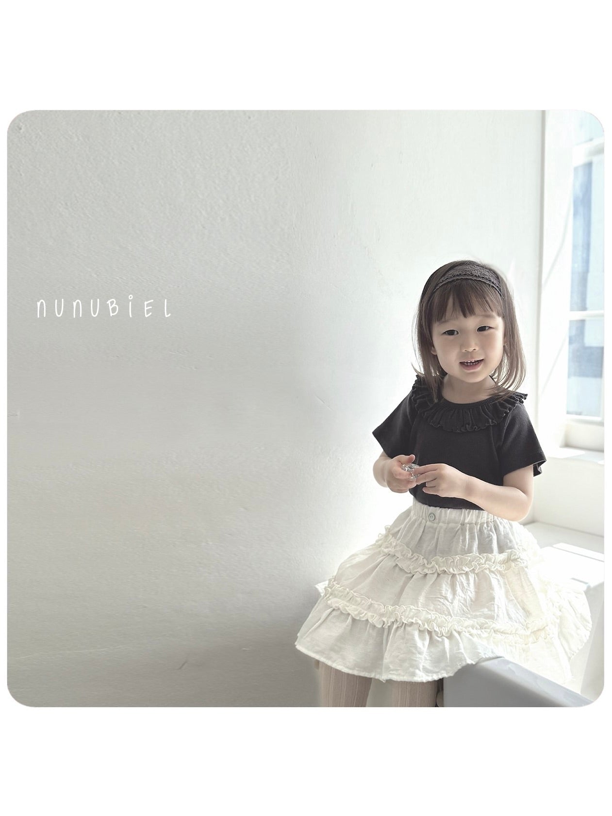 Ribbed frill T shirts