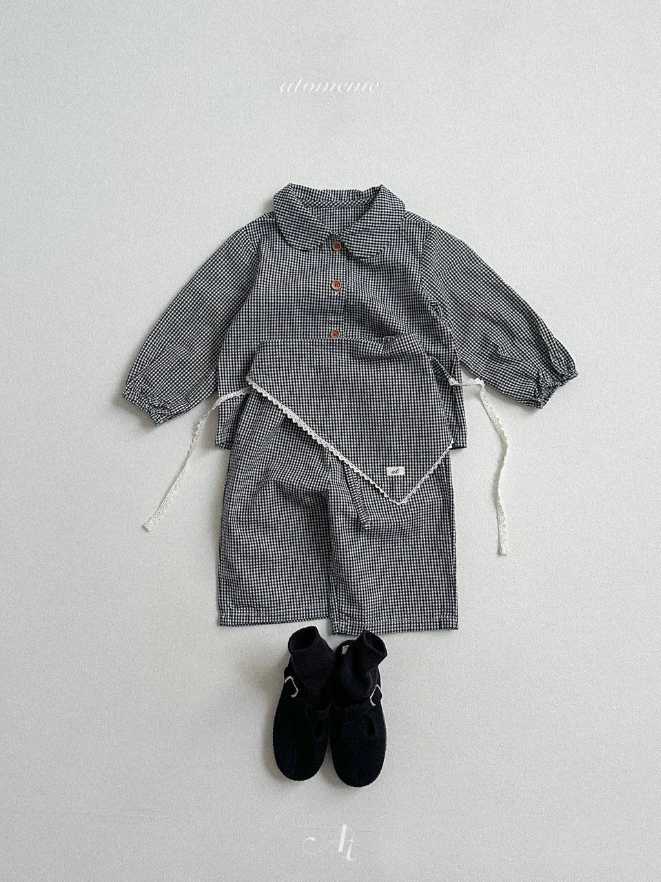Ini check pattern blouse