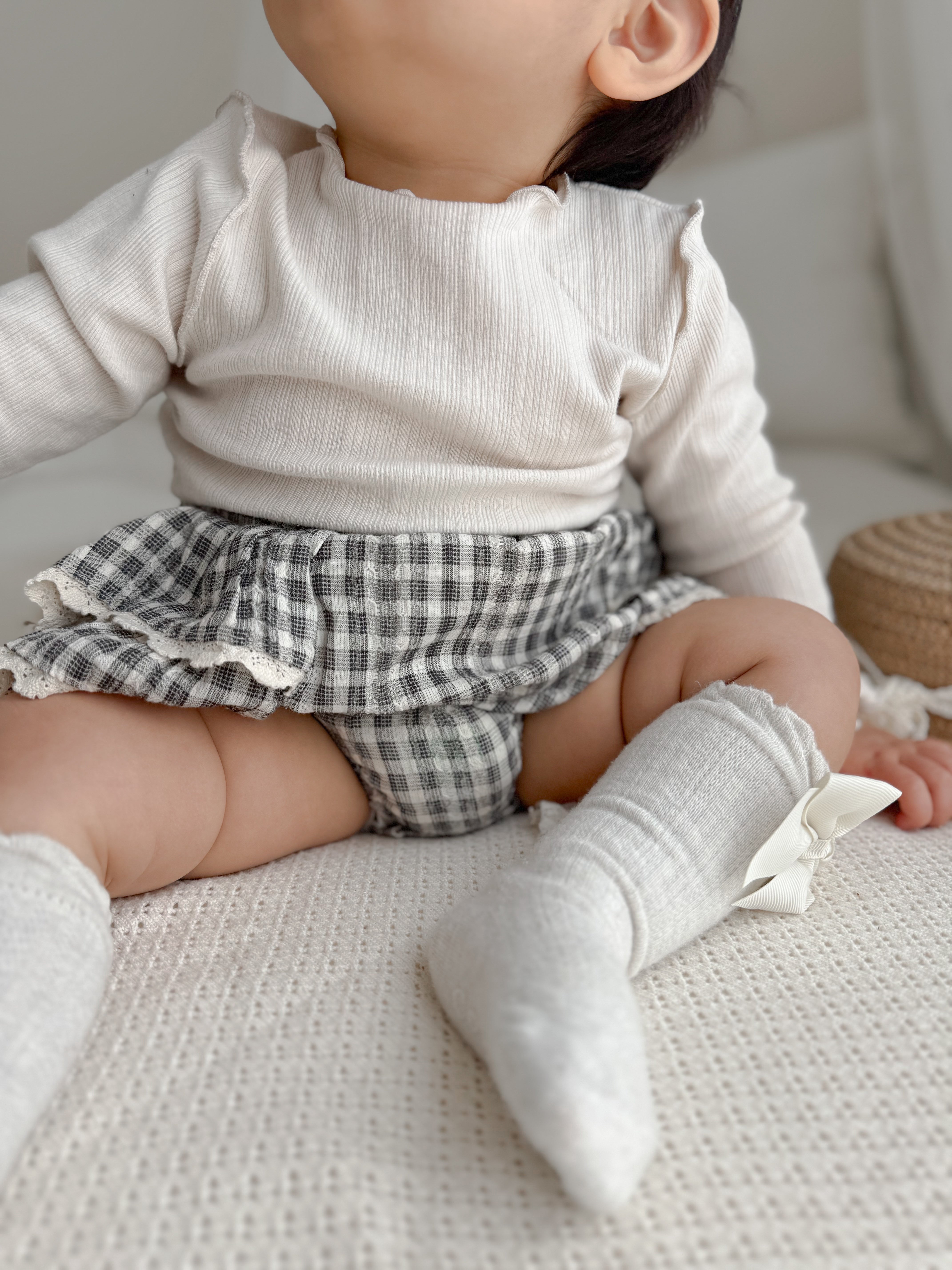 Shirley check frill bloomer