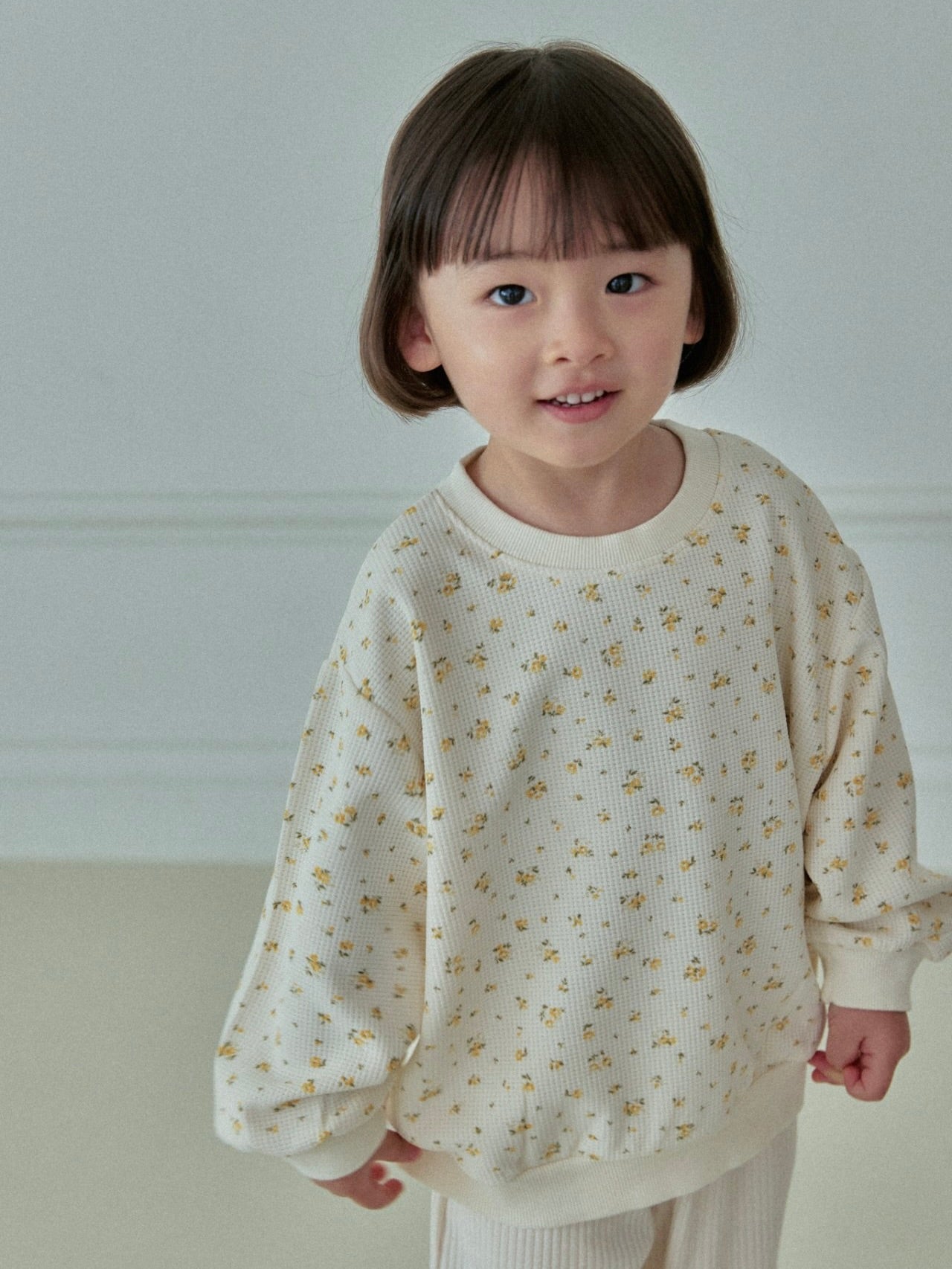 Flower waffle sweatshirt