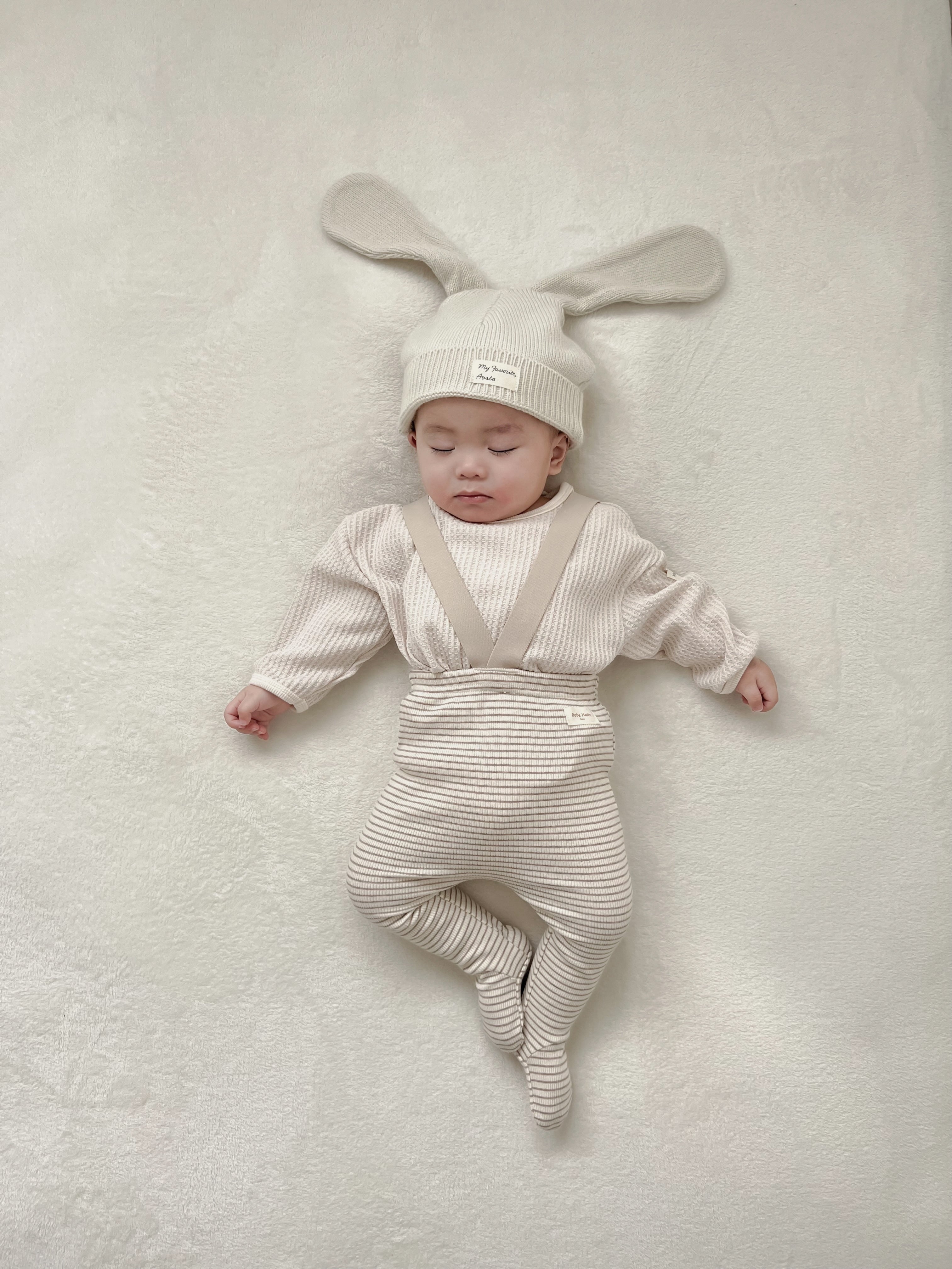 Bebe stripe suspender leggings