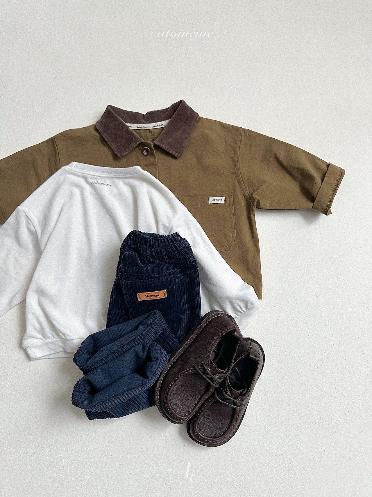 Crepe corduroy pants