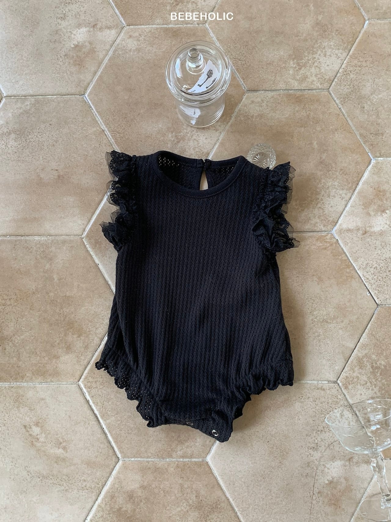 Rain lace rompers