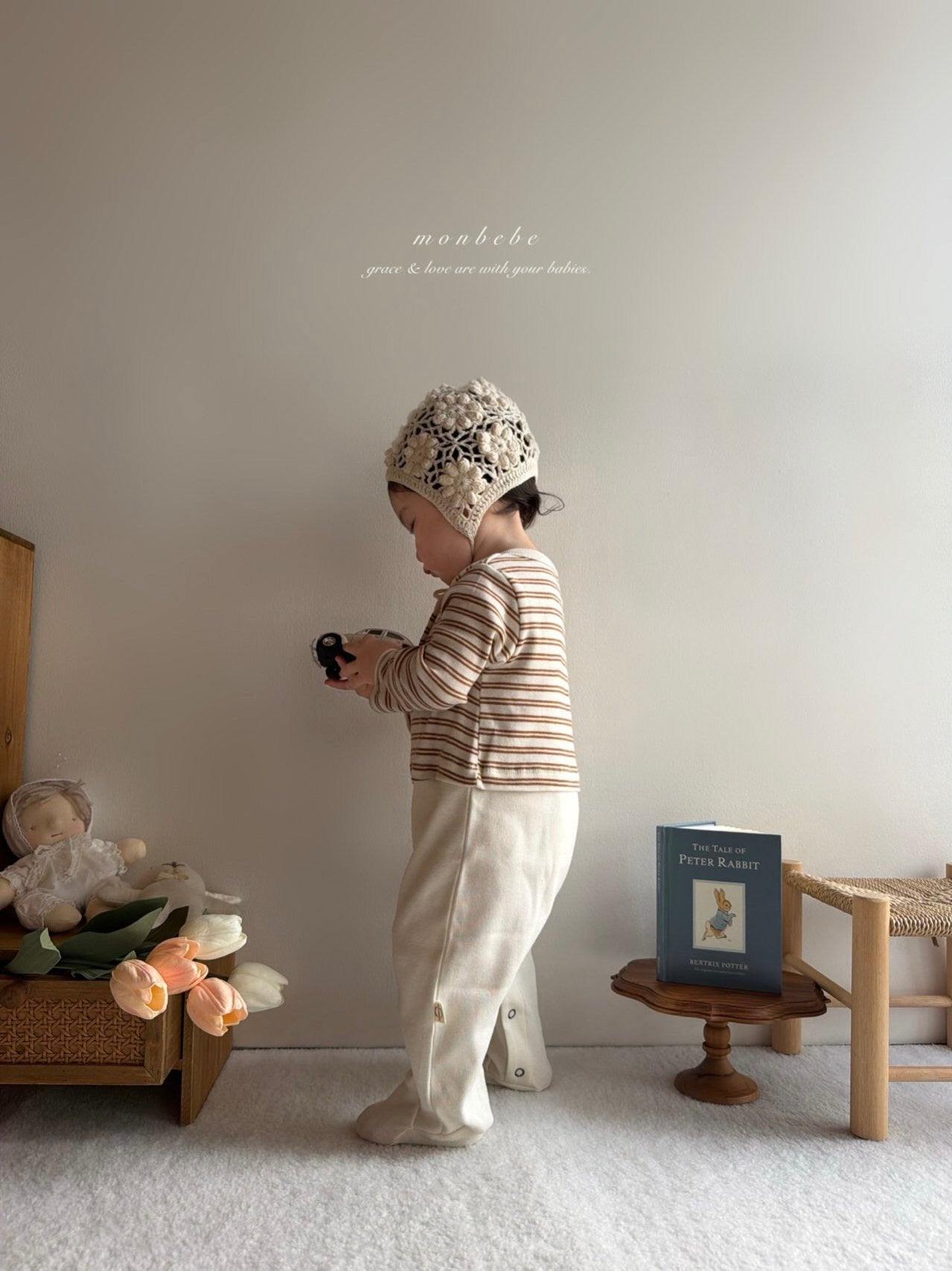 Striped contrast rompers