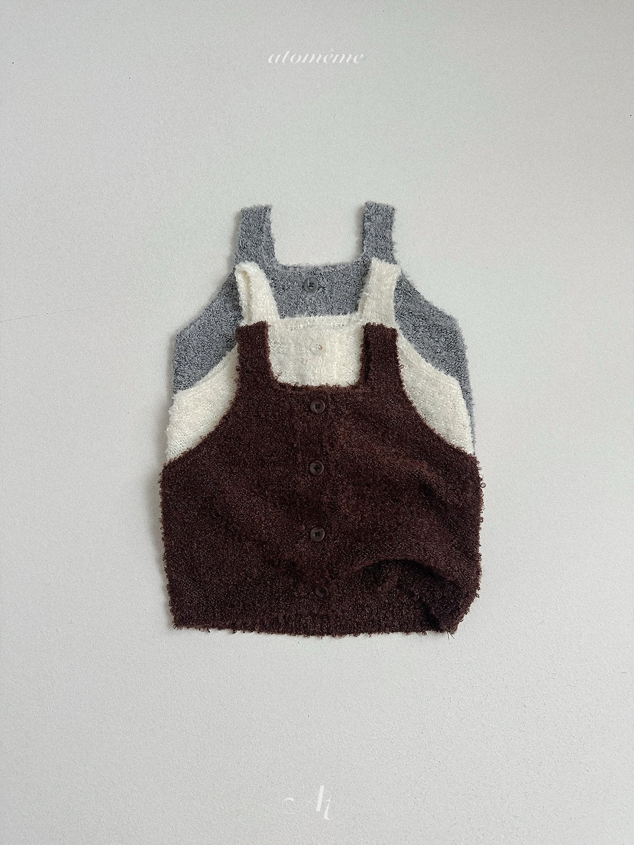 Ecru knit vest