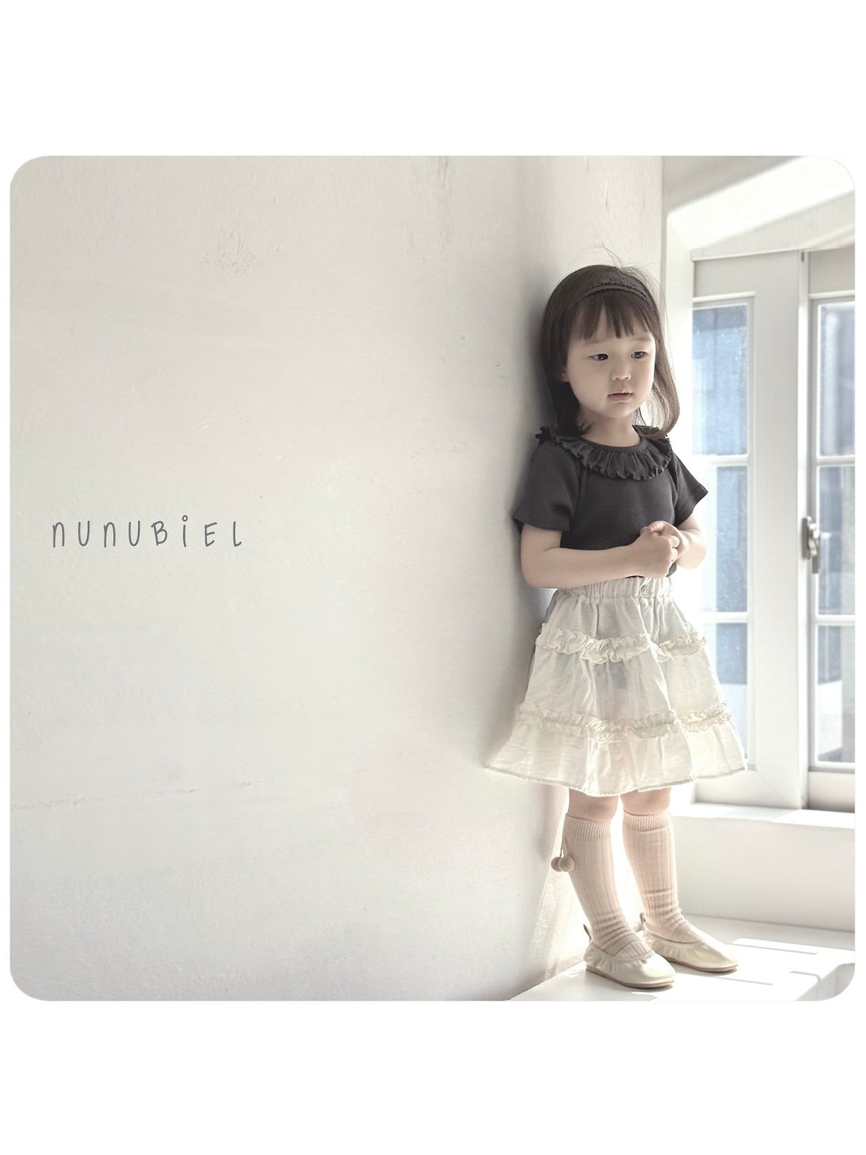 Ribbed frill T shirts