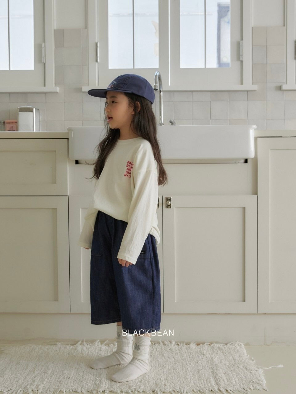 Raw denim pocket jeans