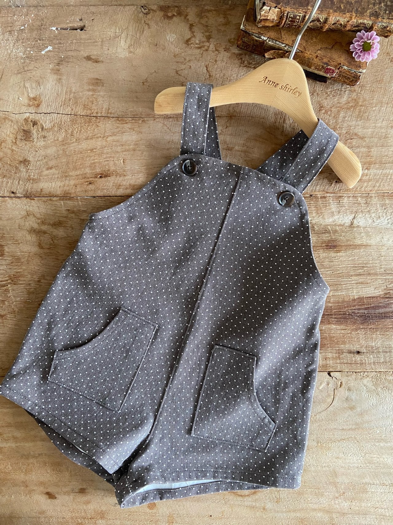 Polka dot overall