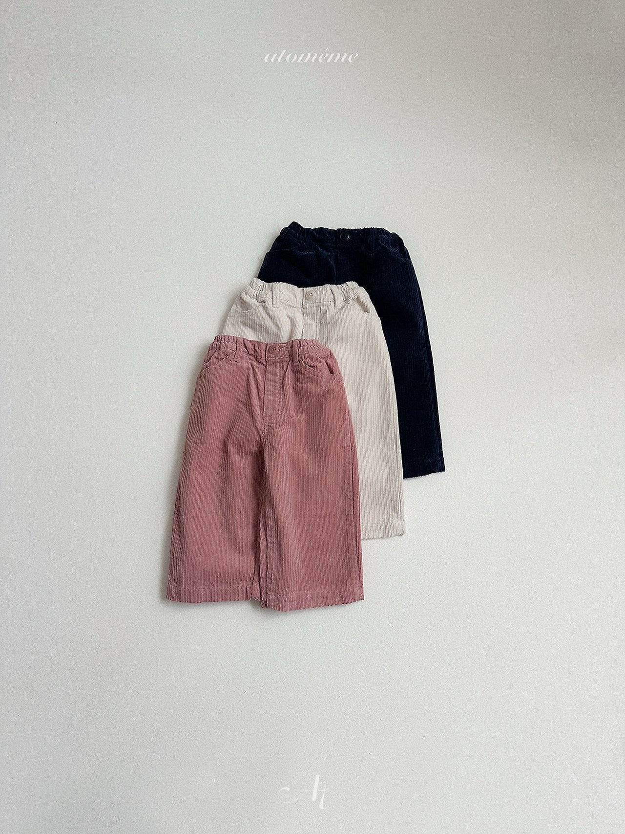 Crepe corduroy pants