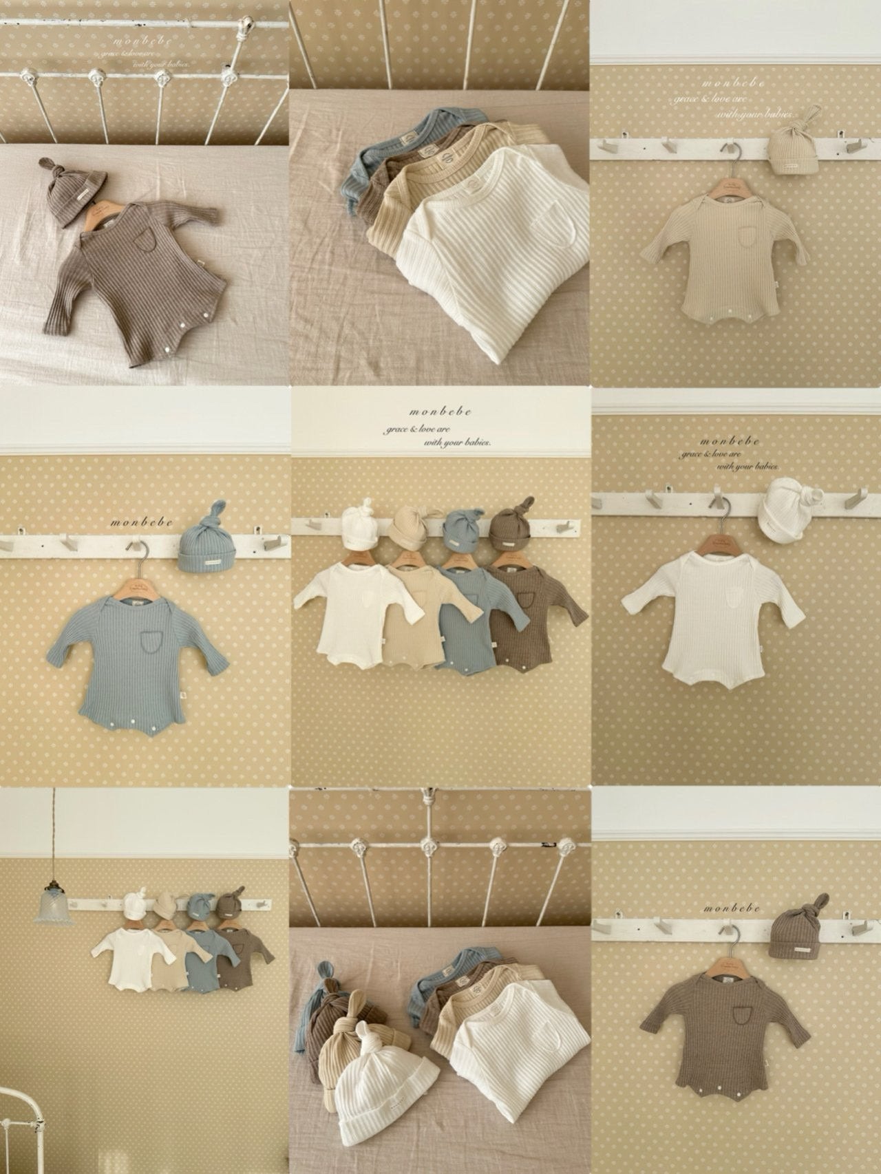 Leo boy rompers (with beanie)