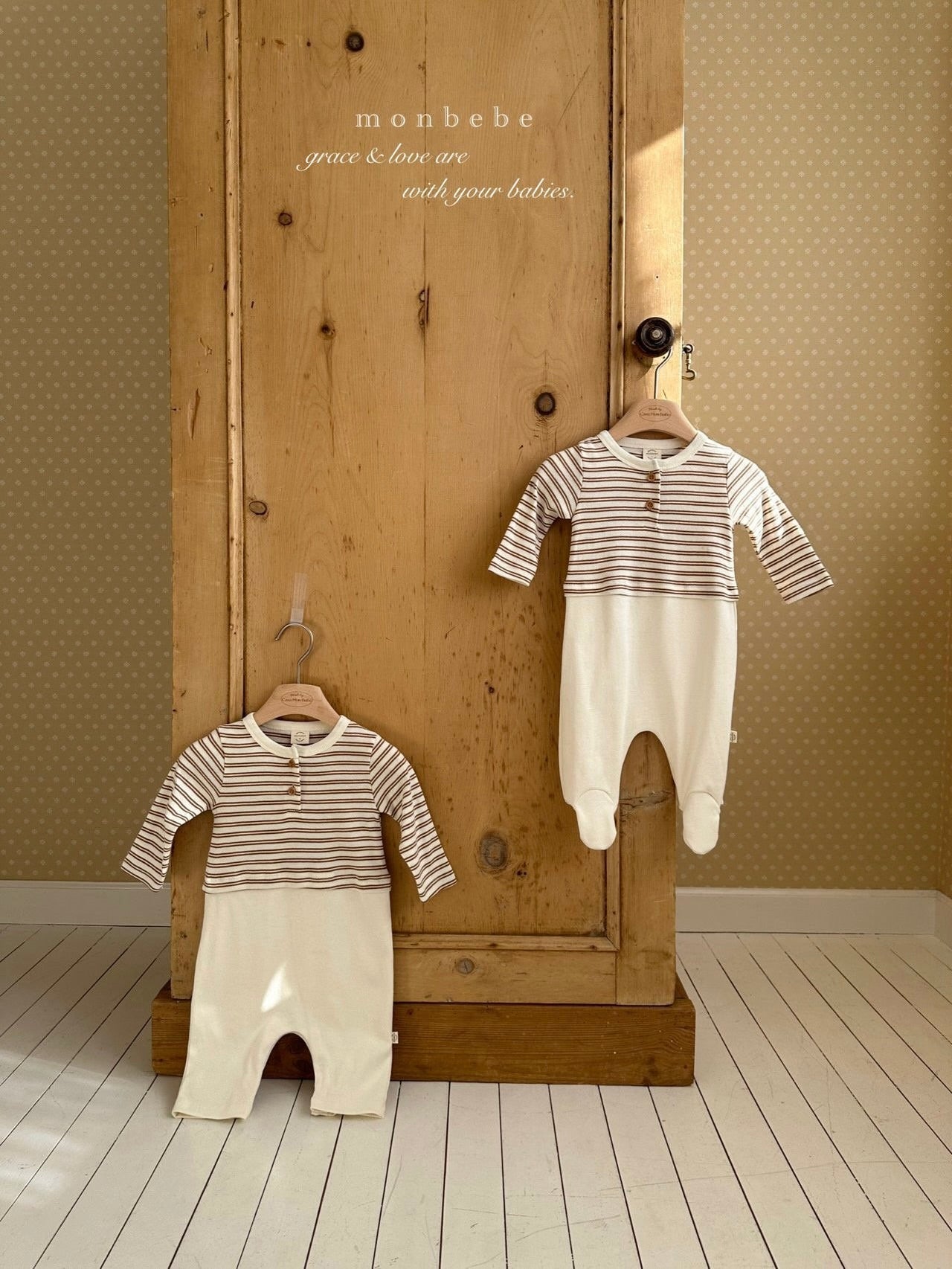 Striped contrast rompers