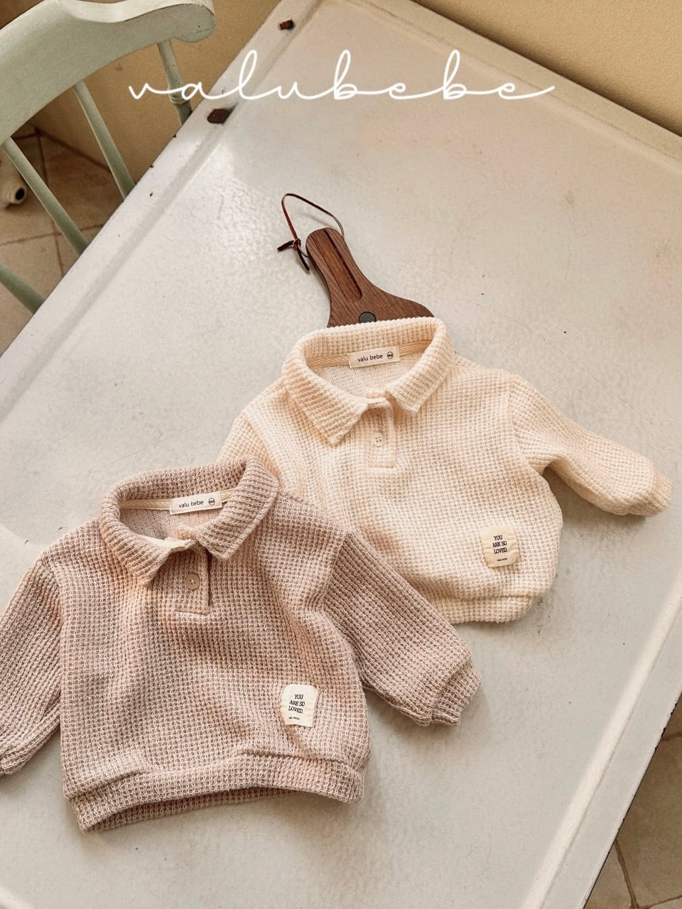 Texture knit polo shirt