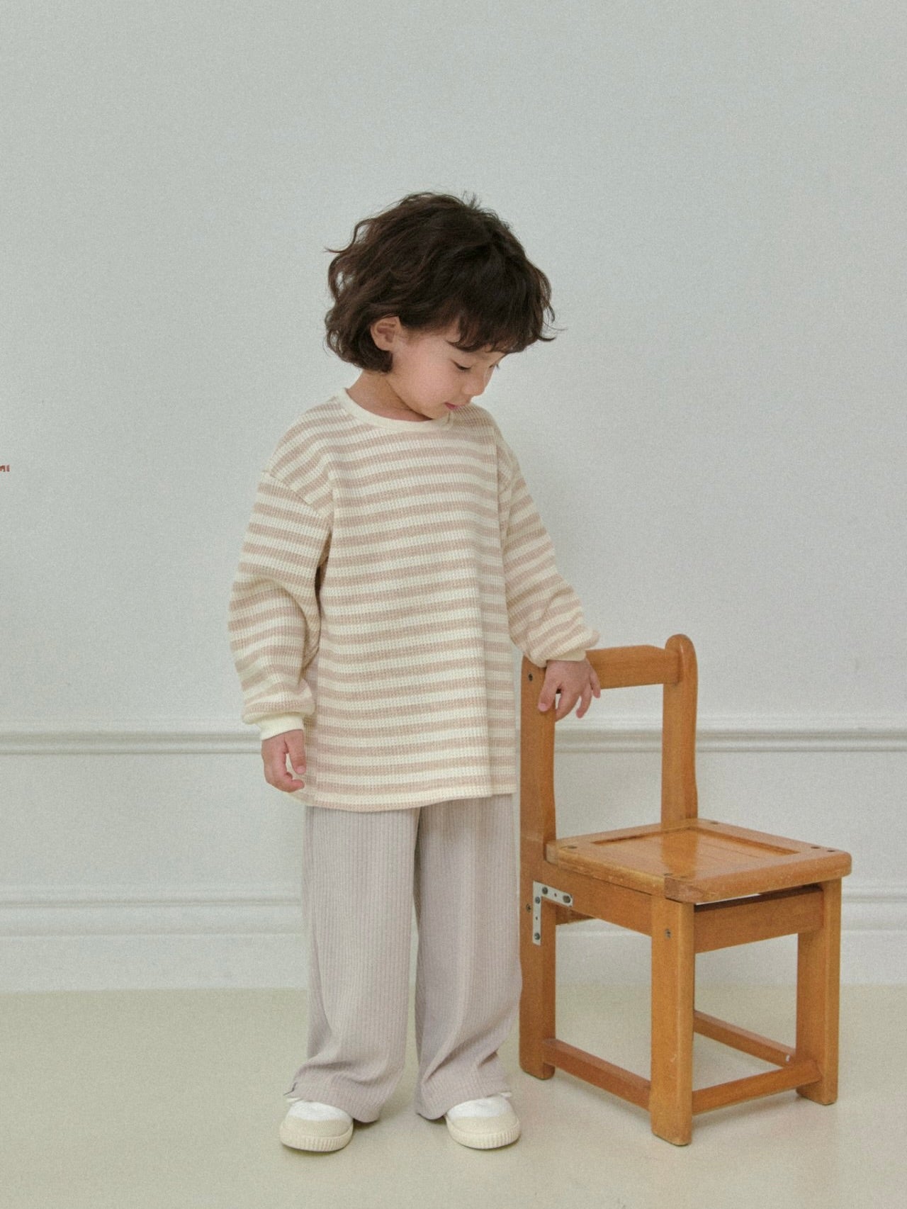 Spring ribbed wide pants