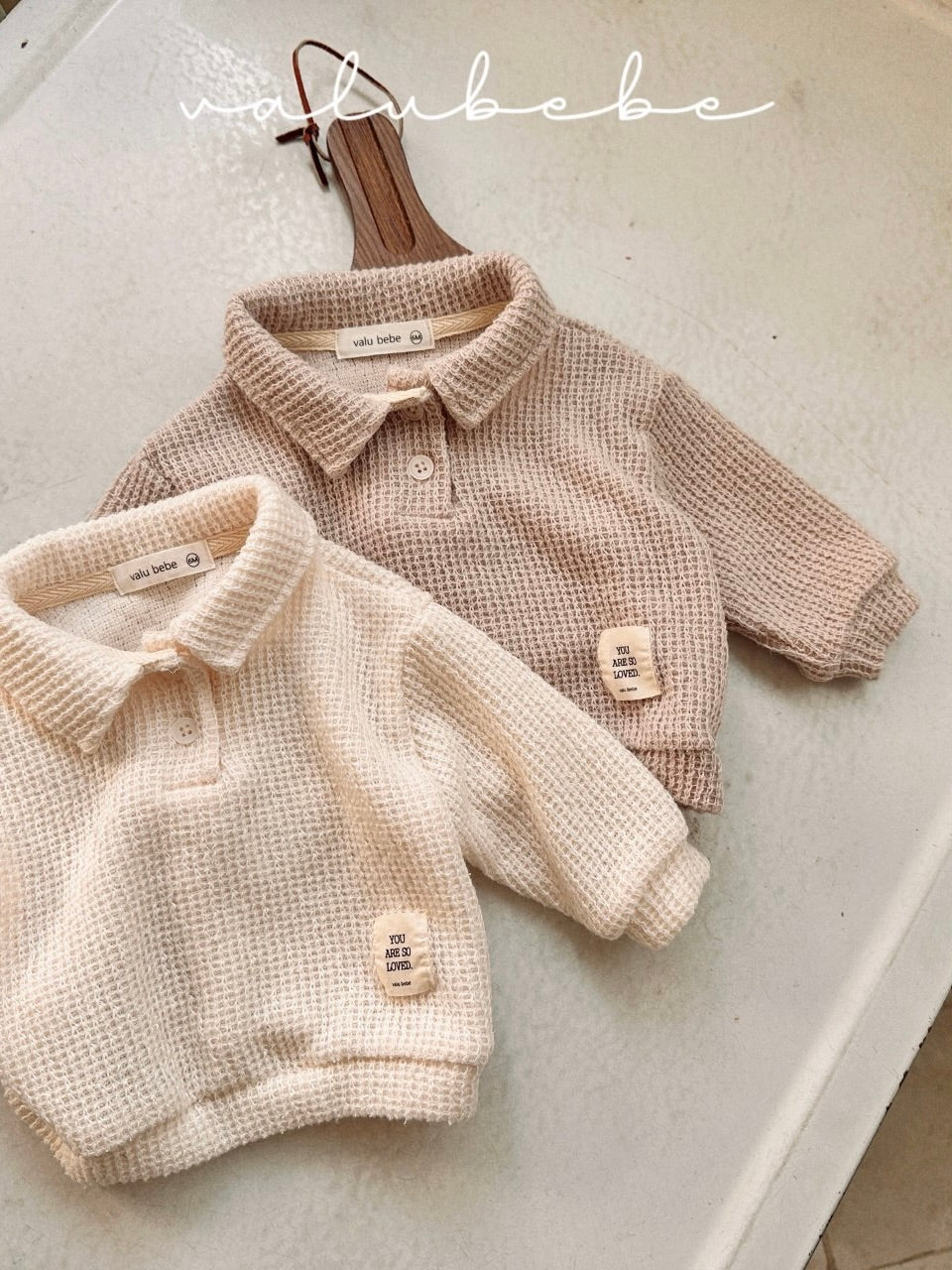 Texture knit polo shirt